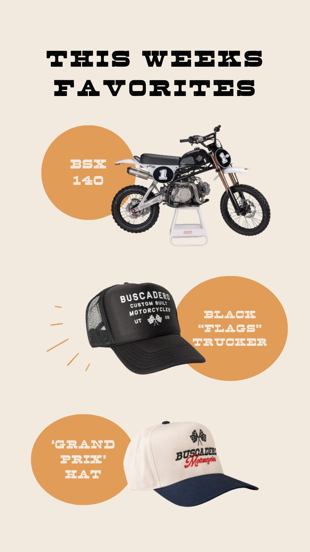 This Week's Top Favorites - Buscadero Motorcycles