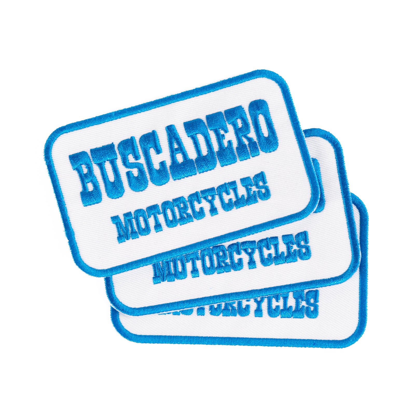 'Blue Barrel' Iron-on Embroidered Patch