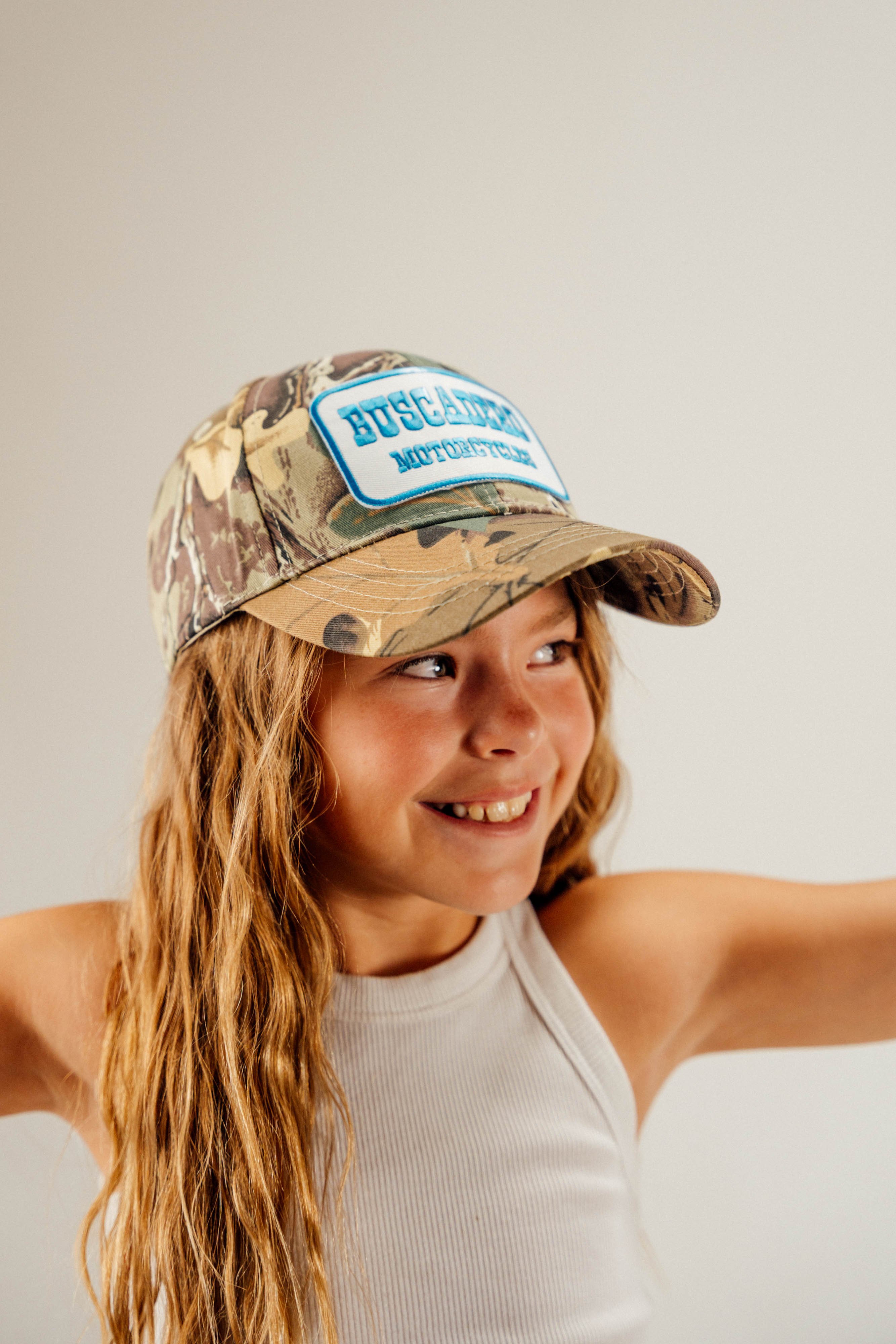 Kids 'Blue Barrel' Low Profile Hat - Camo