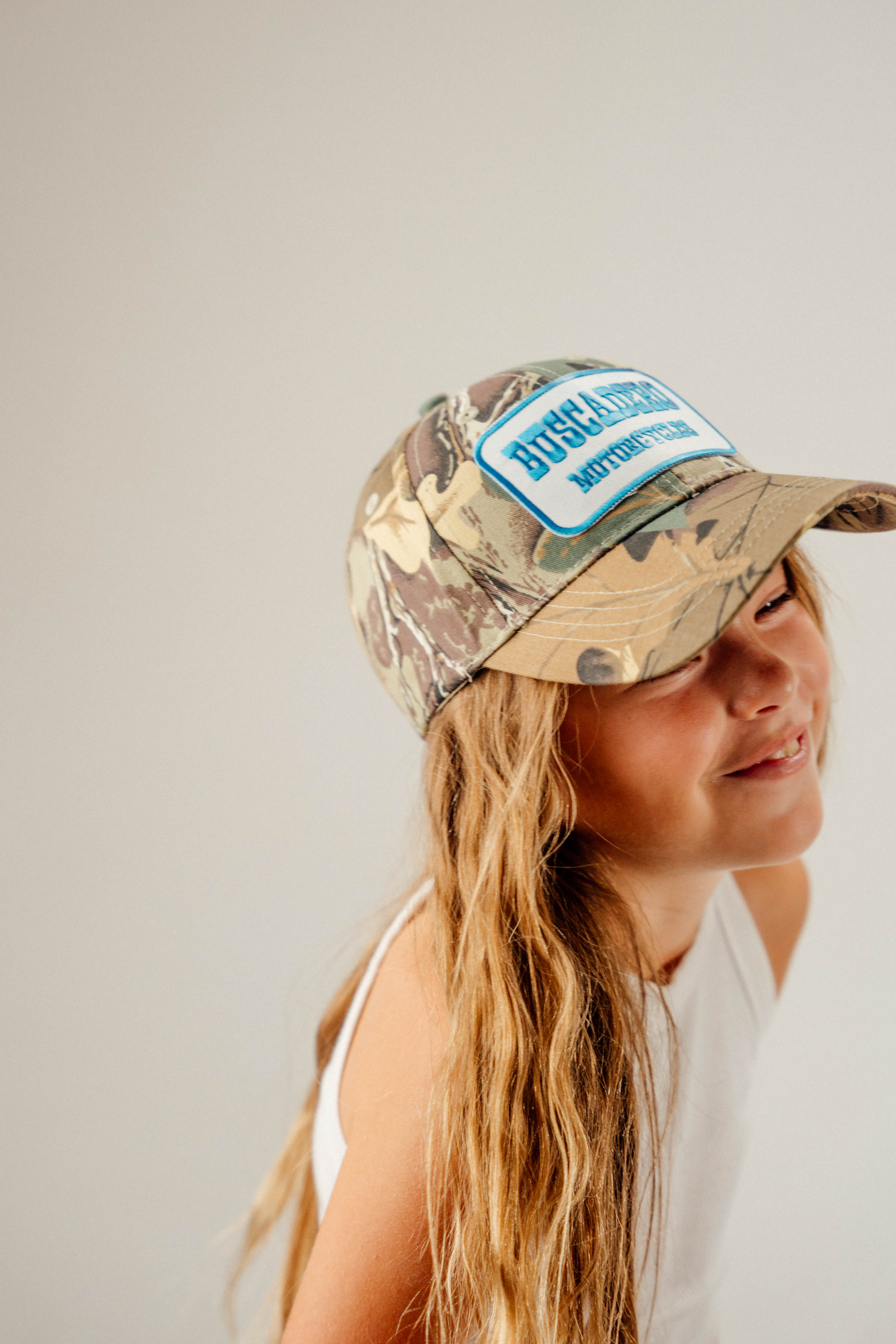 Kids 'Blue Barrel' Low Profile Hat - Camo
