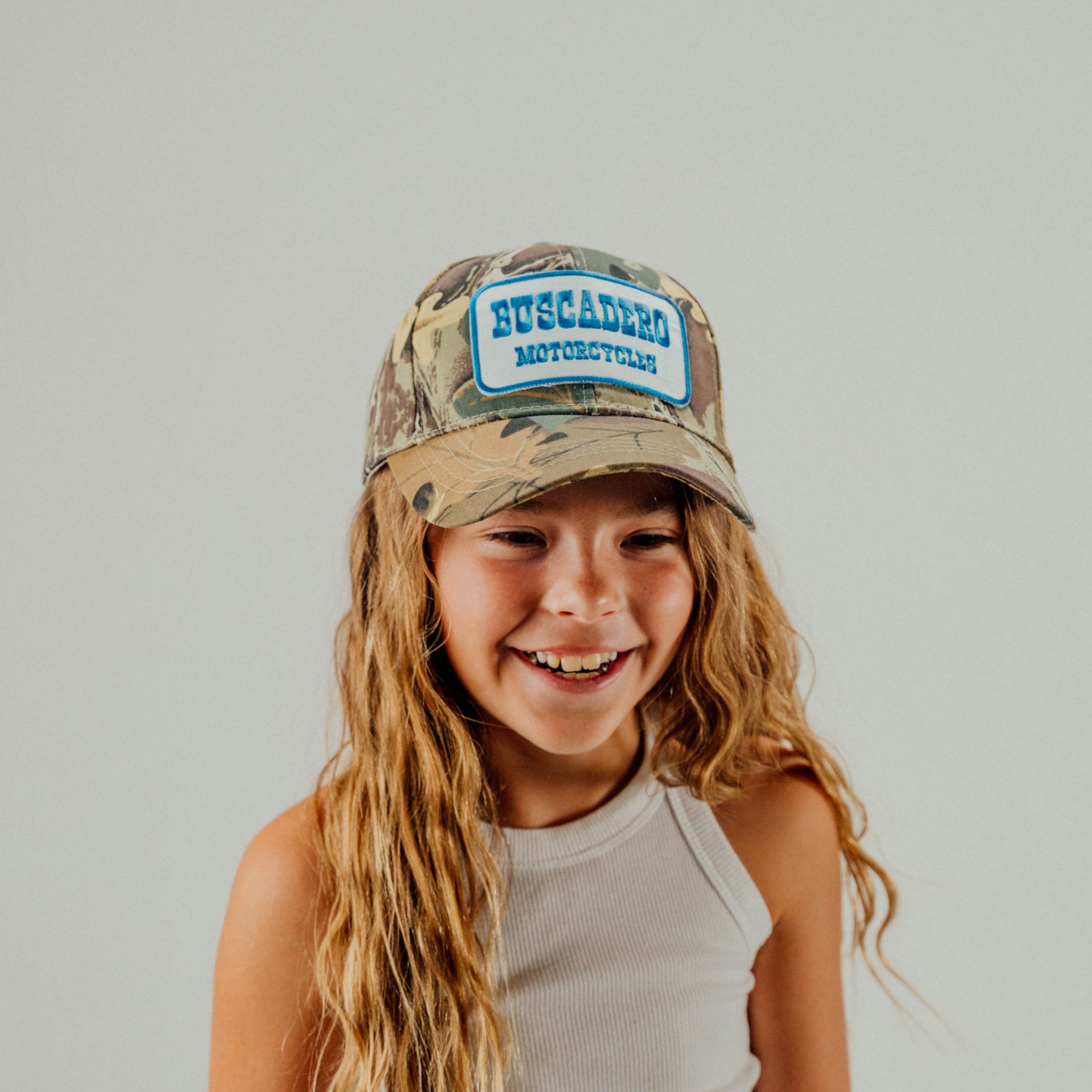 Kids 'Blue Barrel' Low Profile Hat - Camo