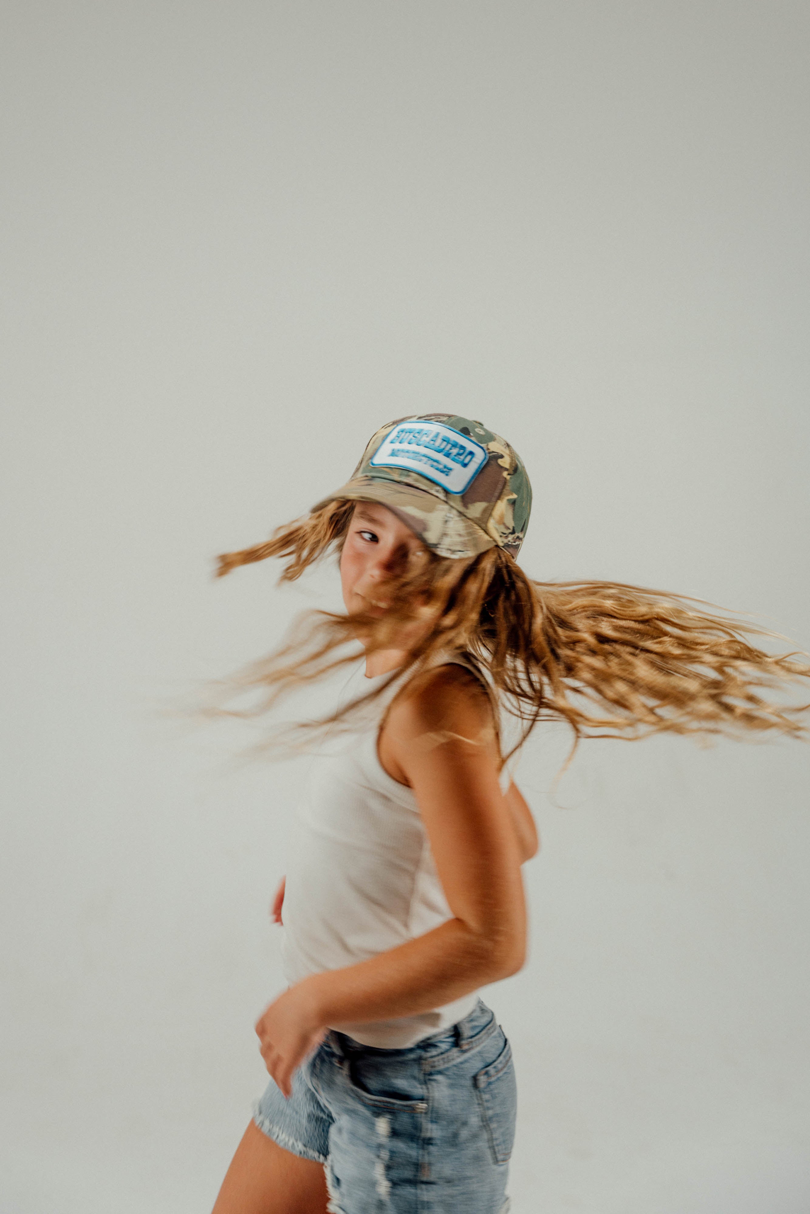 Kids 'Blue Barrel' Low Profile Hat - Camo