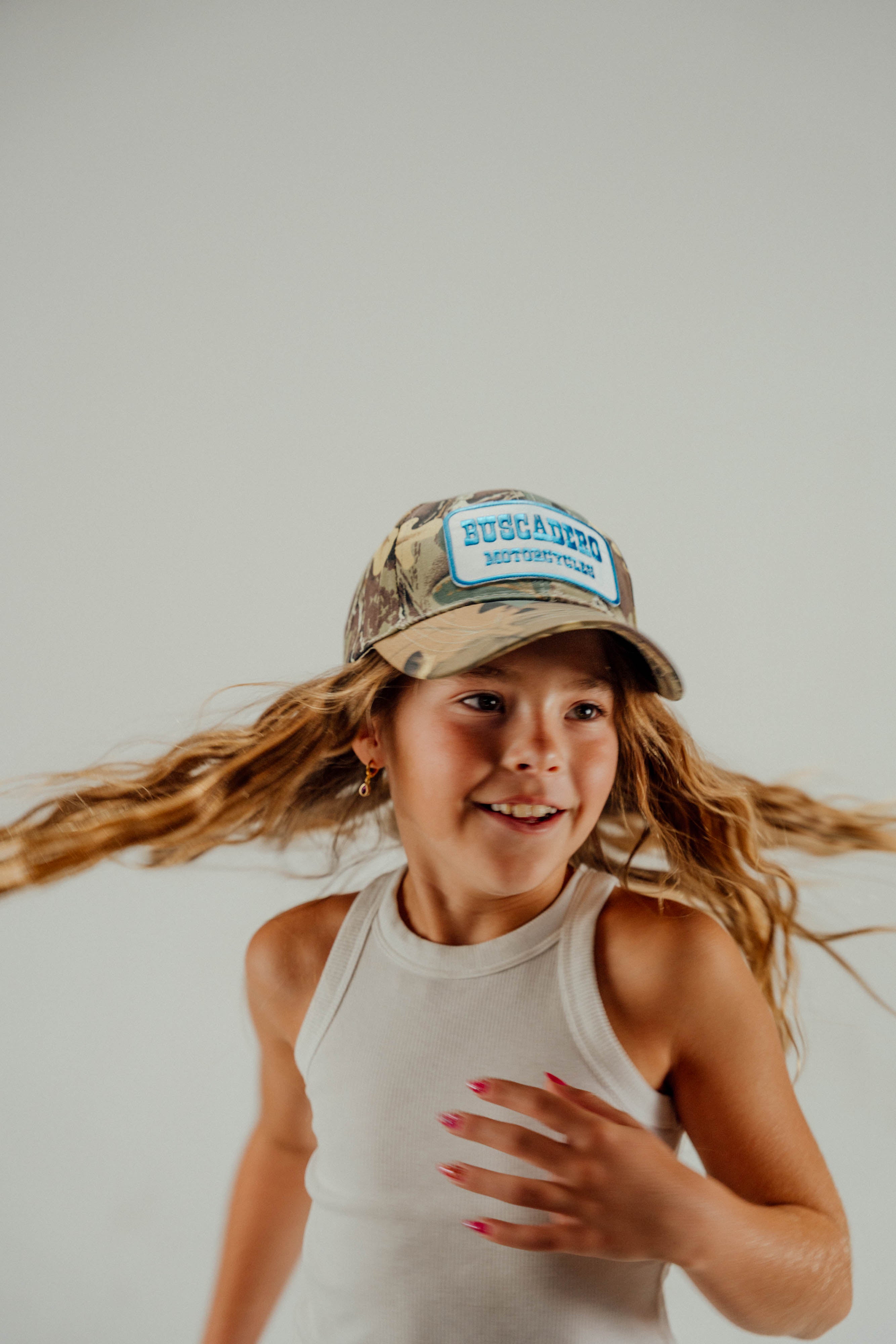 Kids 'Blue Barrel' Low Profile Hat - Camo