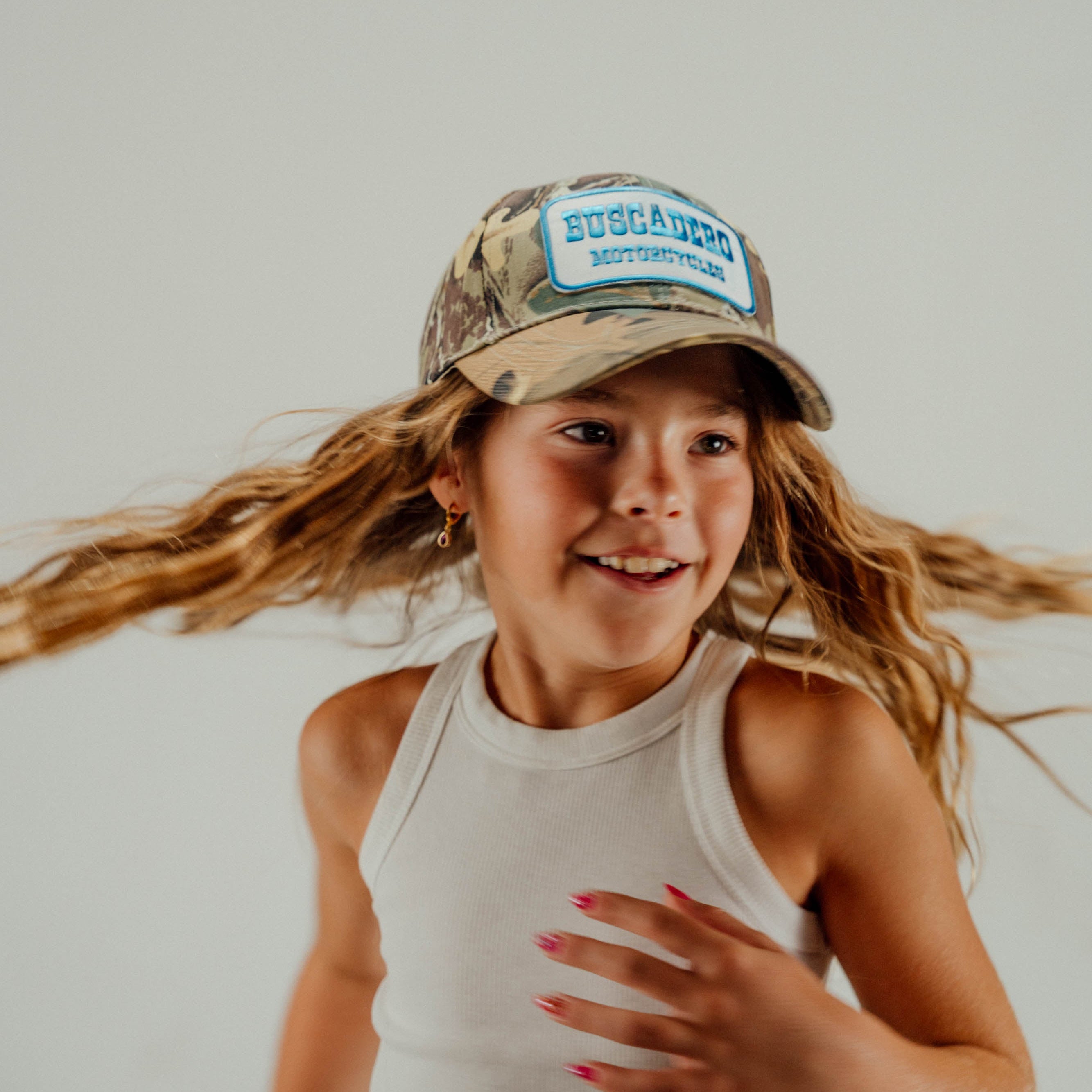 Kids 'Blue Barrel' Low Profile Hat - Camo