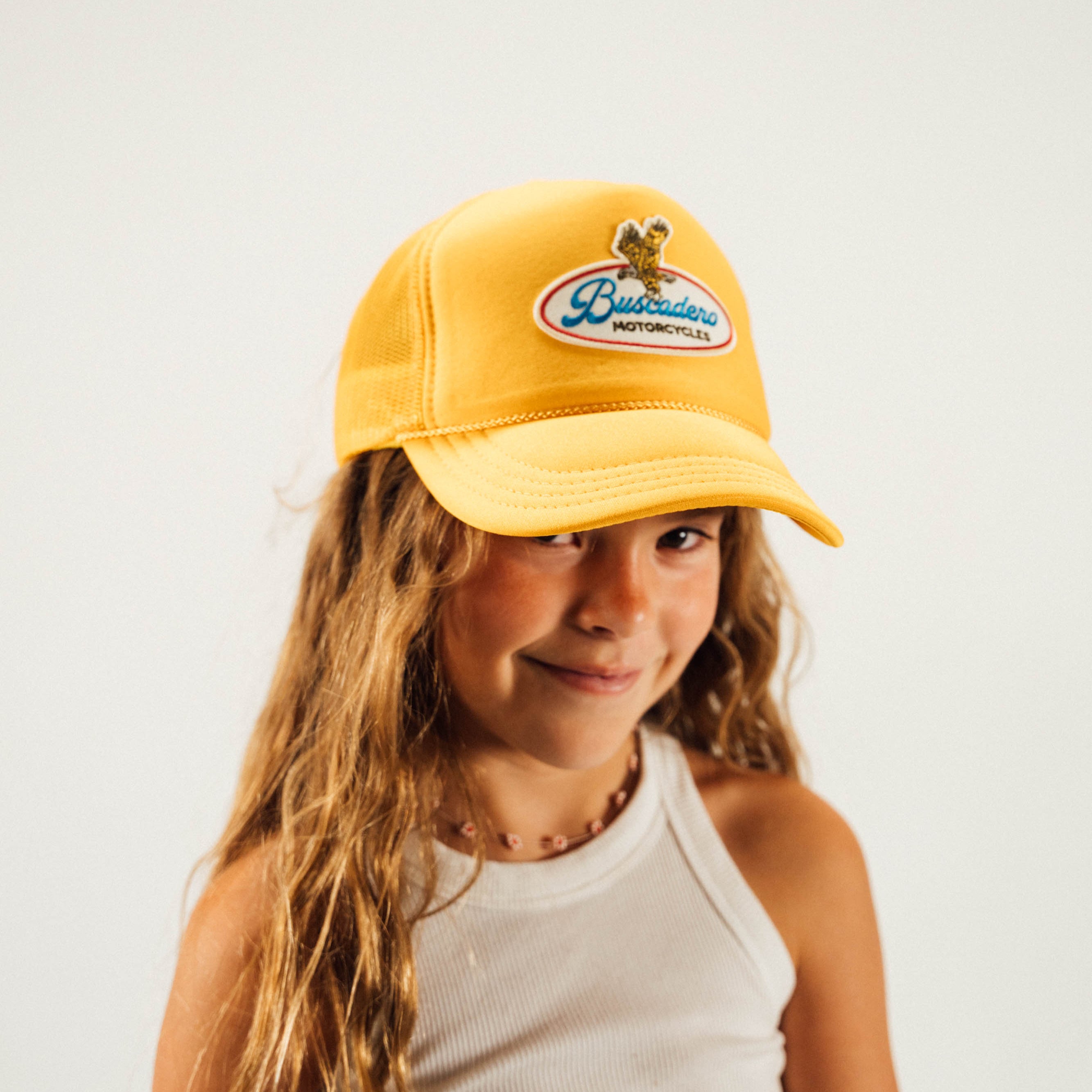Kids 'Eagle’ Foam Trucker Hat - Gold