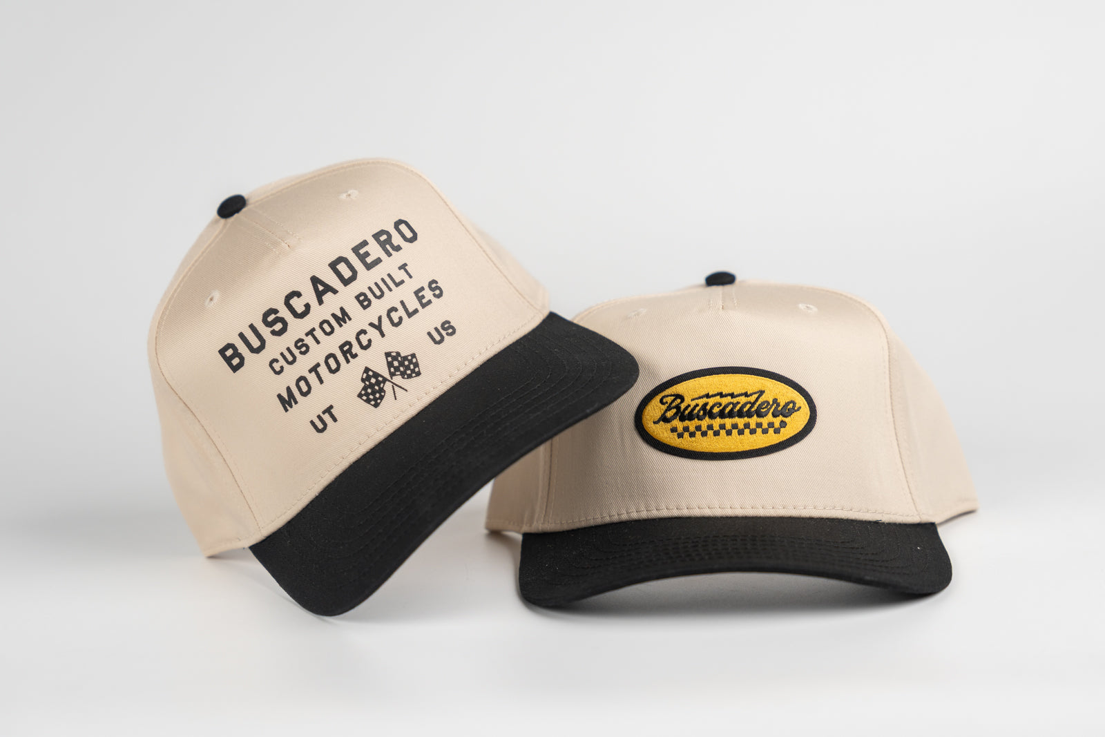 'Oval Banner' Two Tone Mid Profile Hat