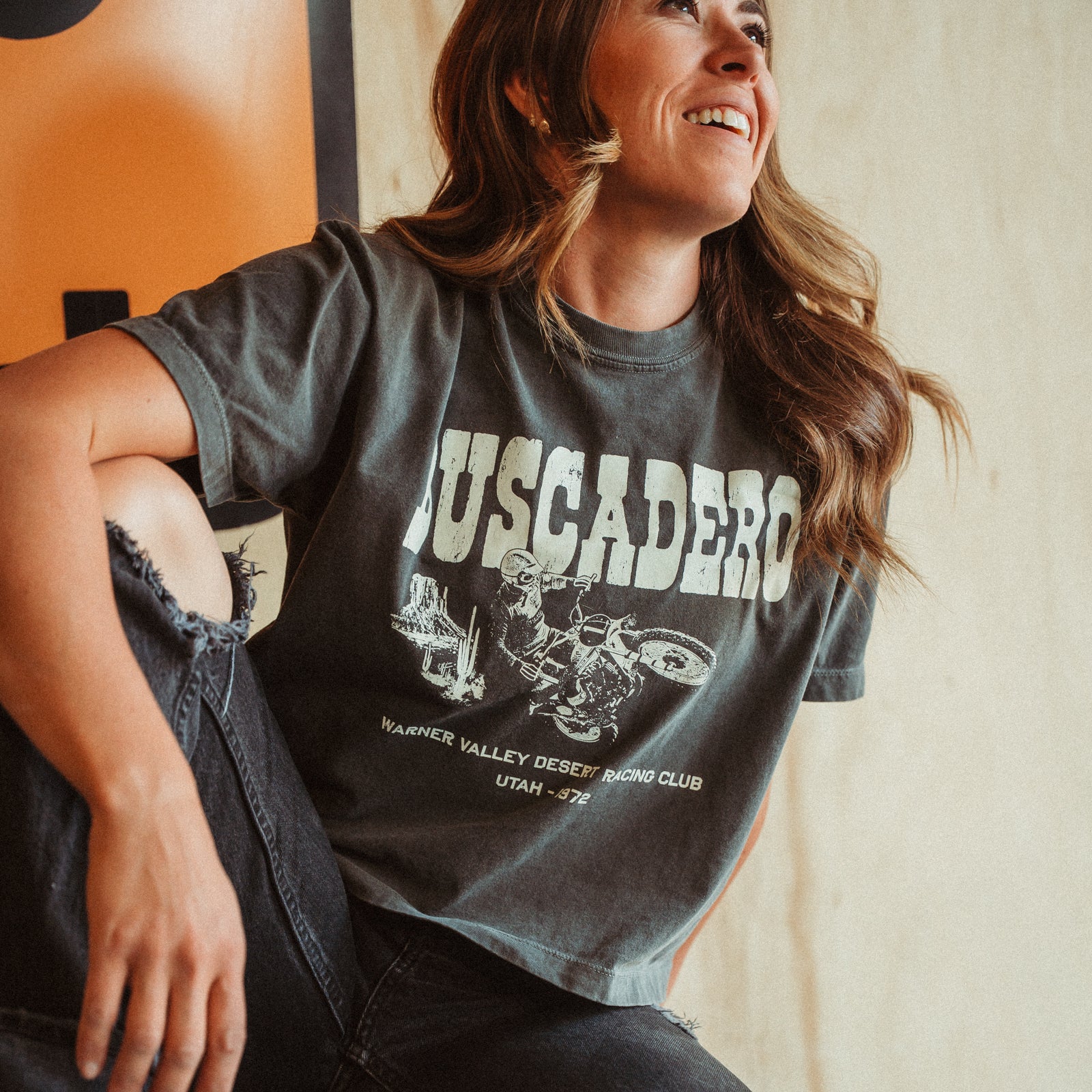 Women's Warner Crop Tee - Vintage Black