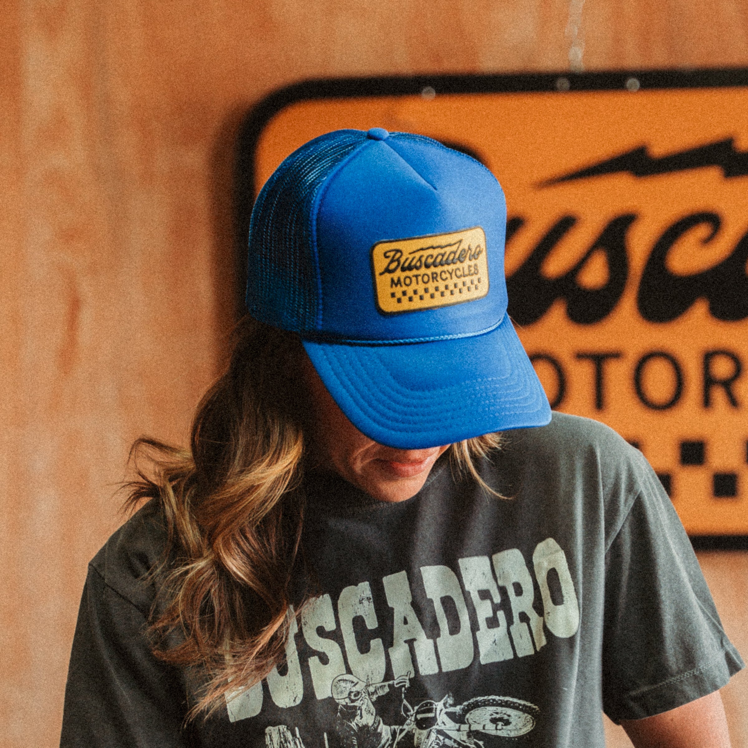 'Banner’ Foam Trucker Hat - Royal Blue
