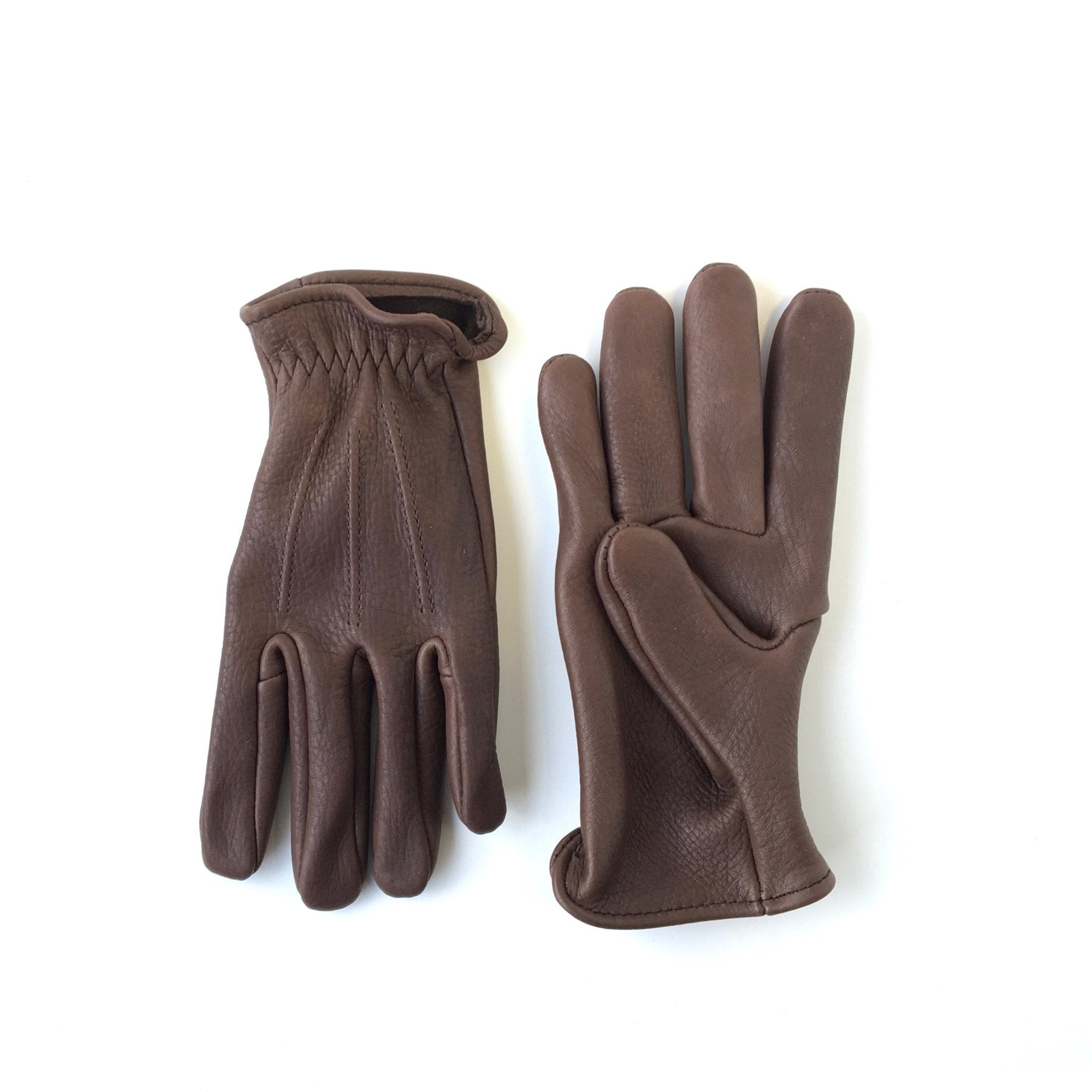 Deerskin Shorty: Vintage Leather Glove - Buscadero Motorcycles