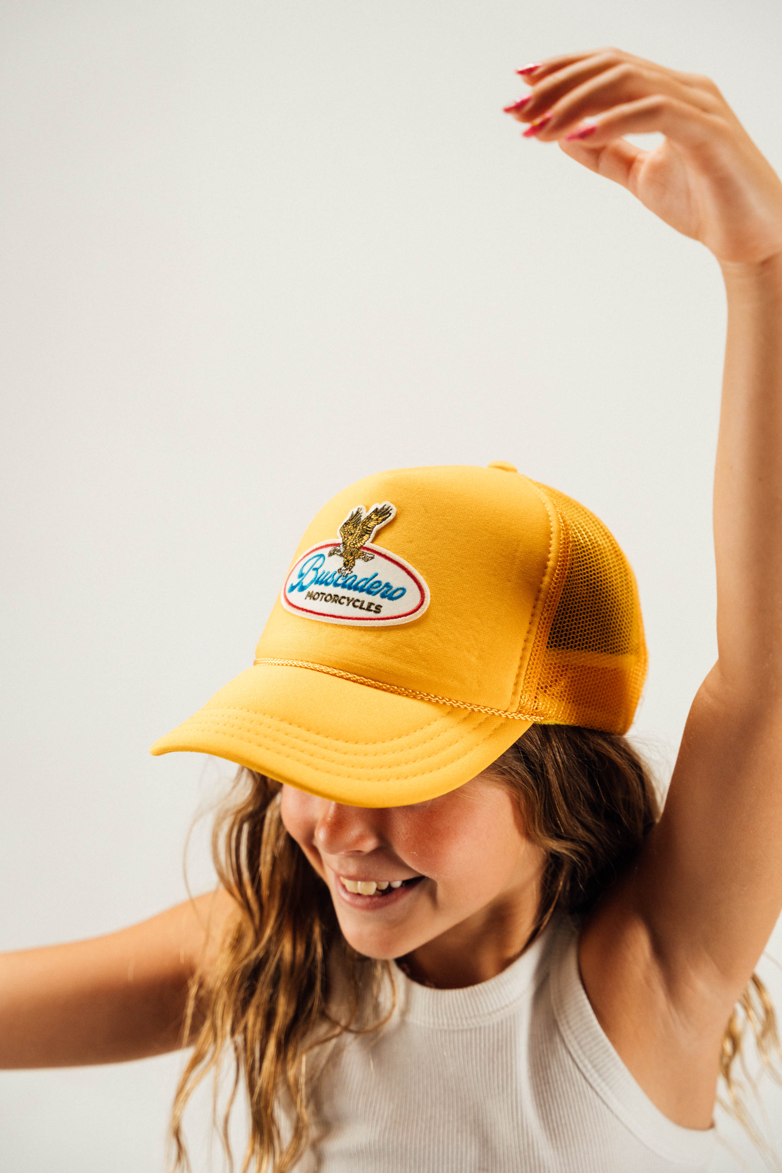 Kids 'Eagle’ Foam Trucker Hat - Gold