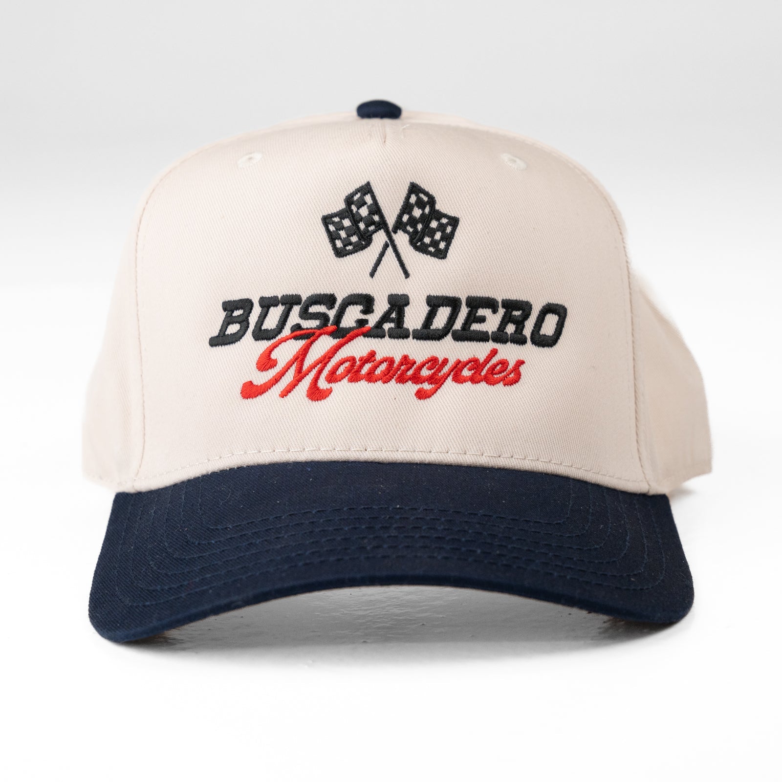 'Grand Prix' Two Tone Mid Profile Hat - Buscadero Motorcycles