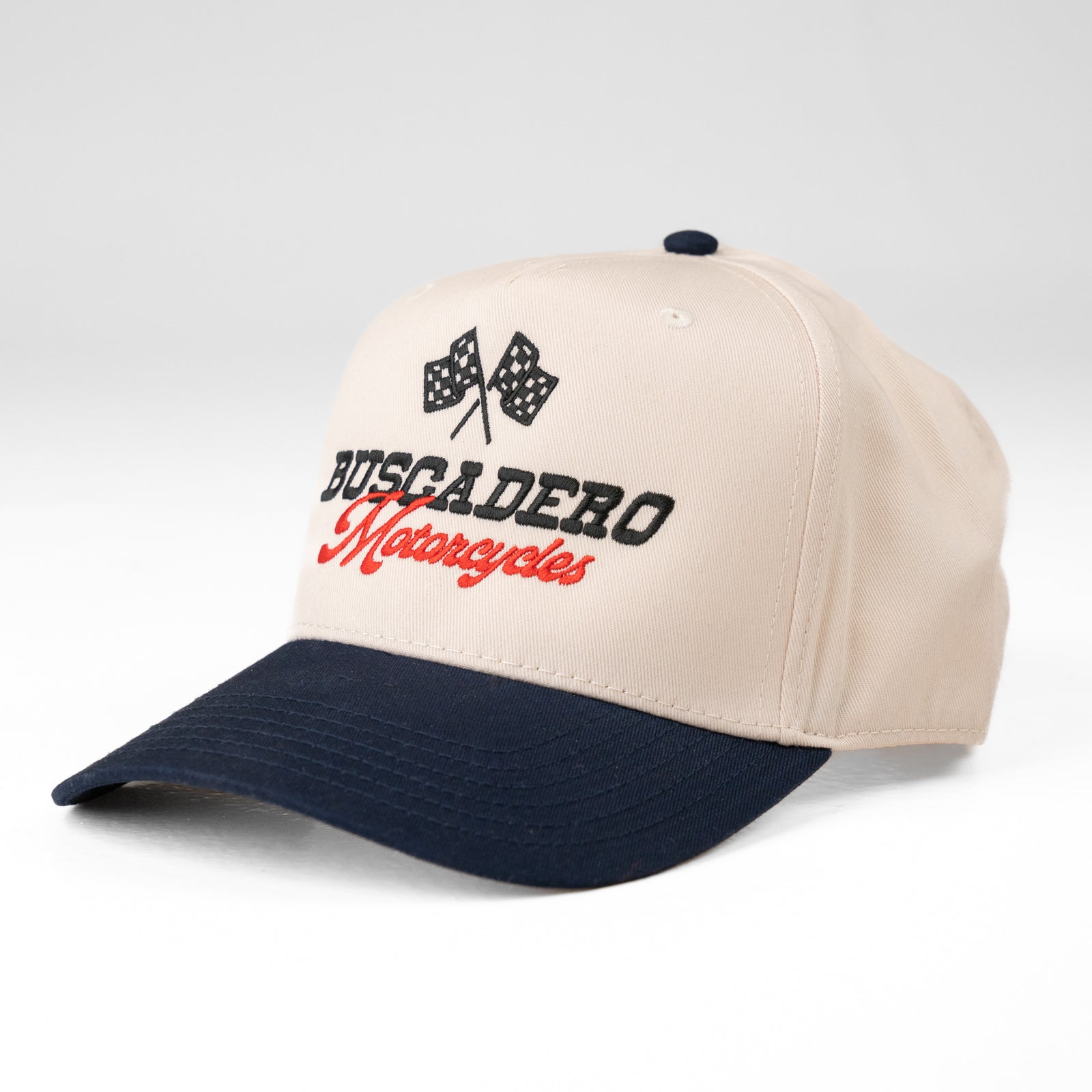 'Grand Prix' Two Tone Mid Profile Hat - Buscadero Motorcycles