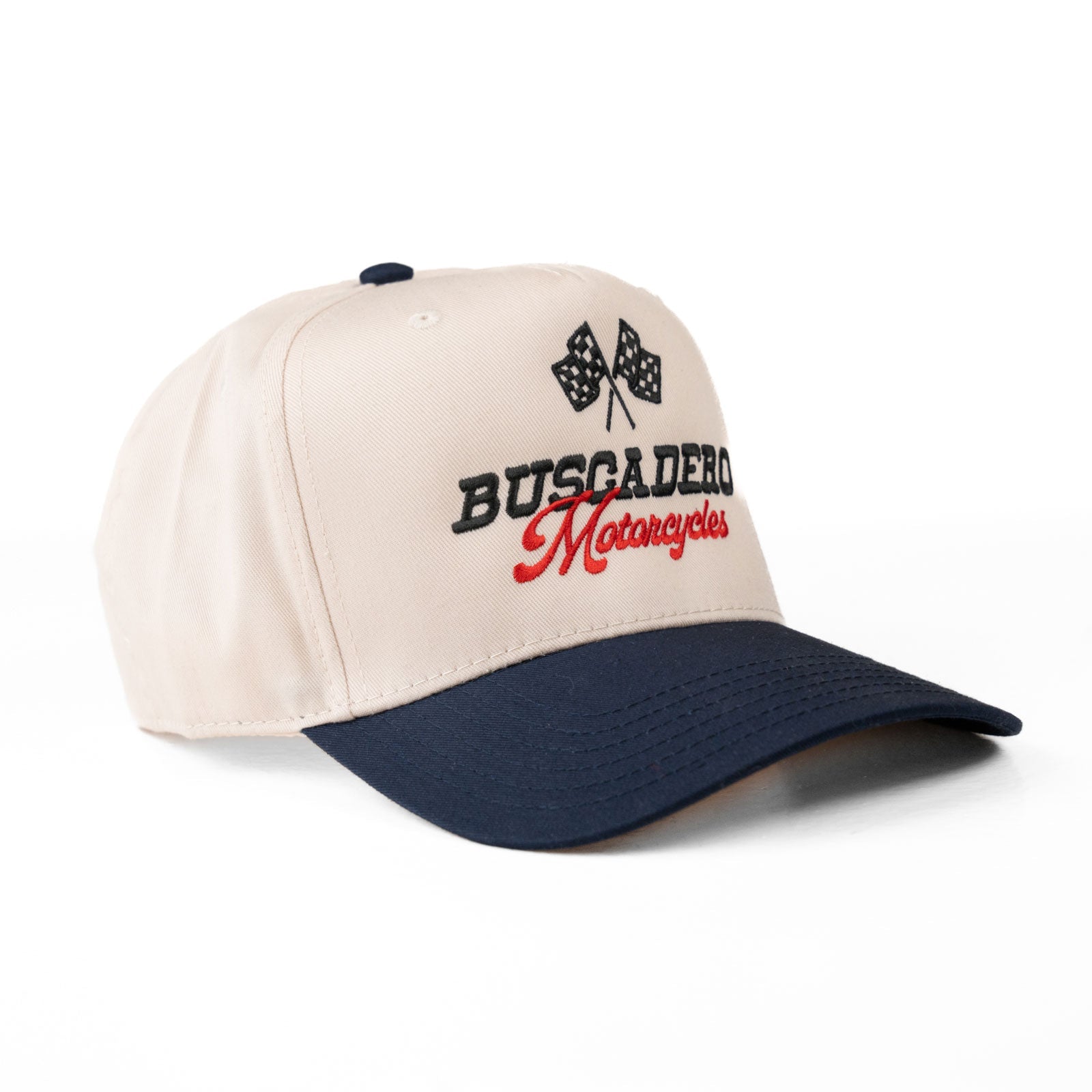 'Grand Prix' Two Tone Mid Profile Hat - Buscadero Motorcycles