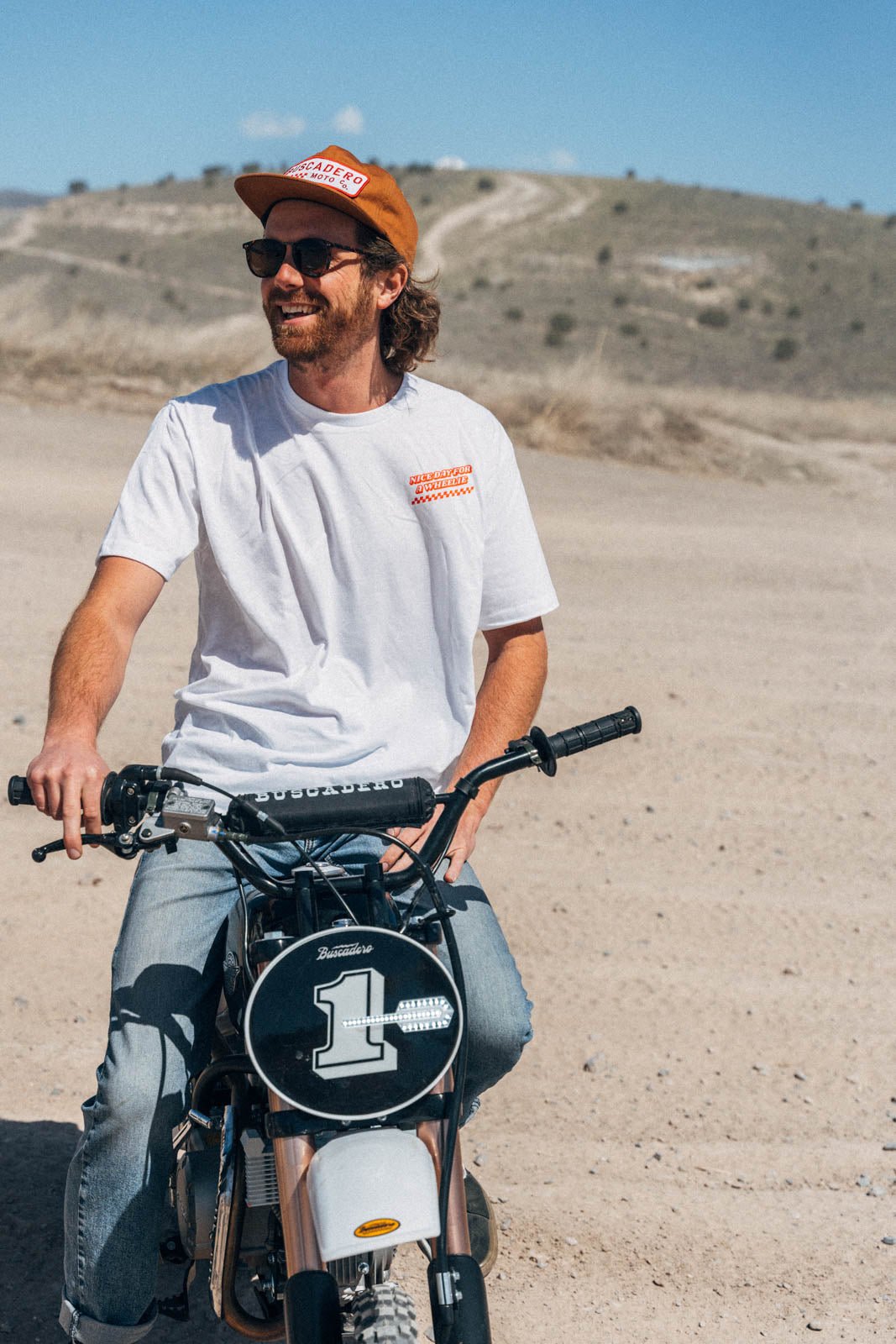 'Nice day for a Wheelie' Short Sleeve T shirt - Buscadero Motorcycles