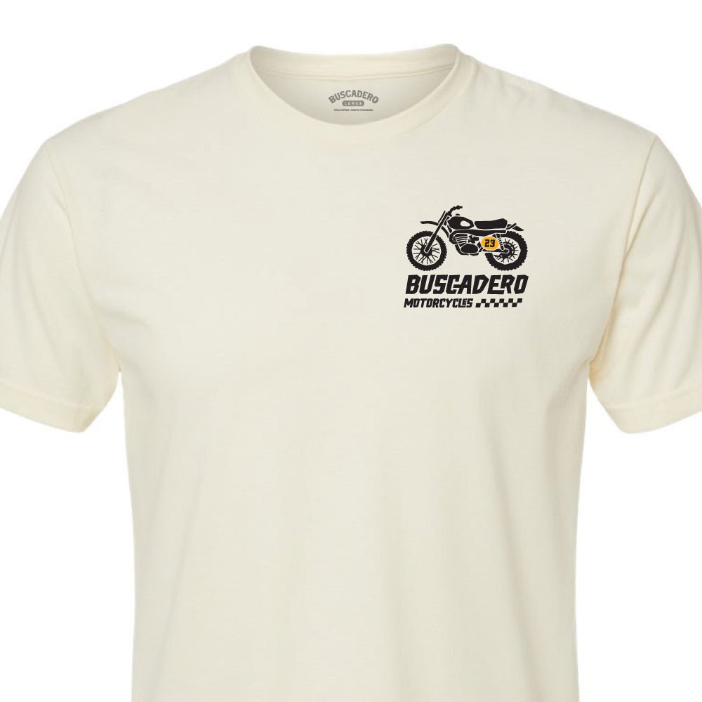 '1974 Moto' Short Sleeve T shirt - Buscadero Motorcycles