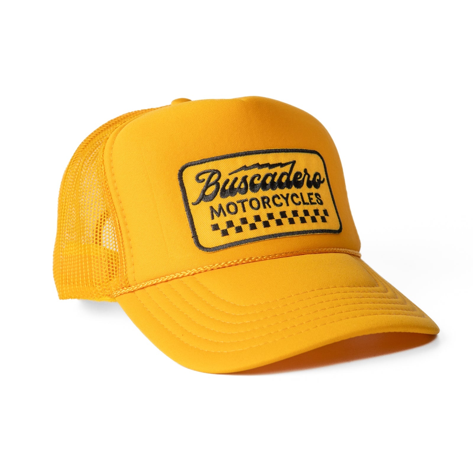 'Banner’ Foam Trucker Hat - Gold - Buscadero Motorcycles