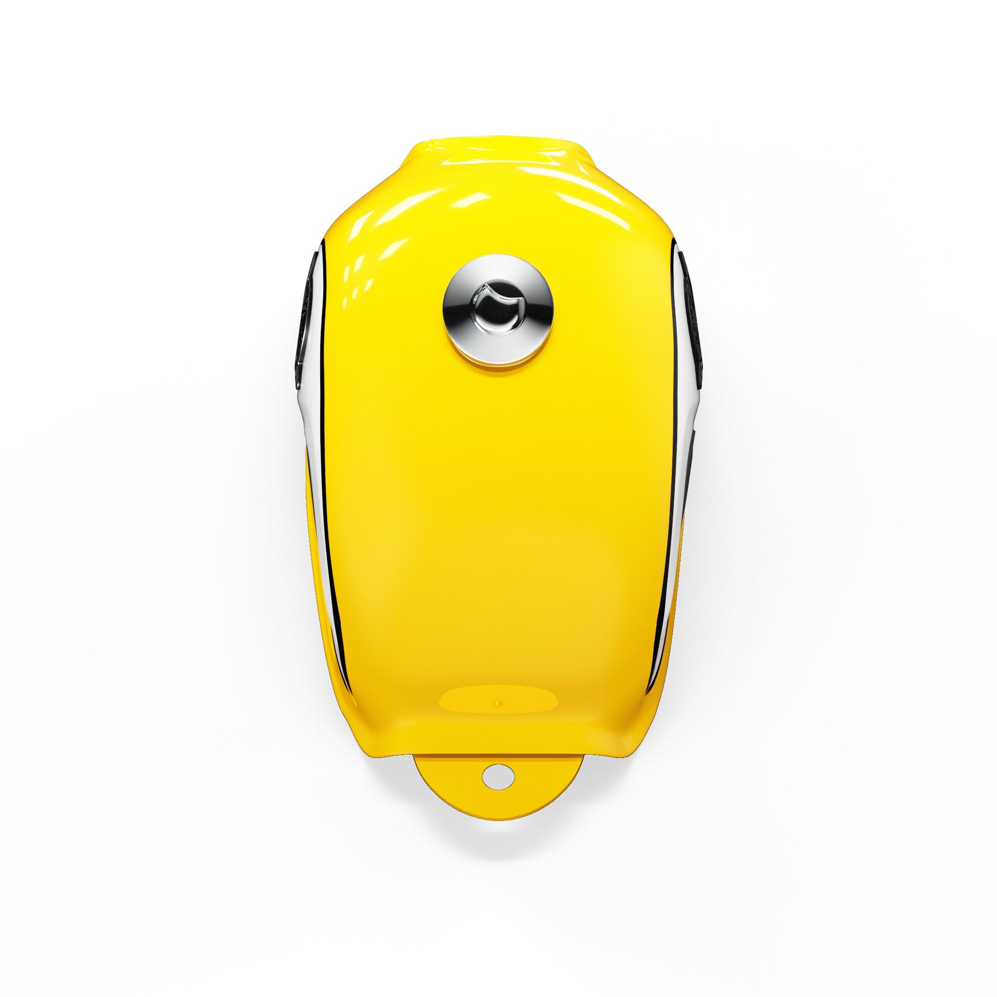 BSX Fuel Tank - Teardrop Yellow/White - Buscadero Motorcycles