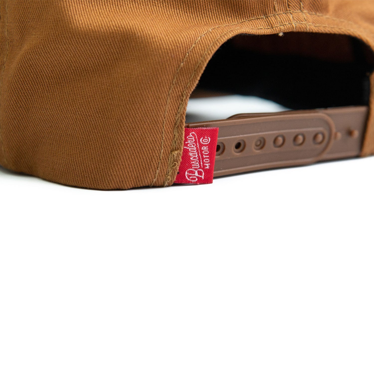 ‘Checker Moto’ Unstructured 5 panel Hat - Camel - Buscadero Motorcycles