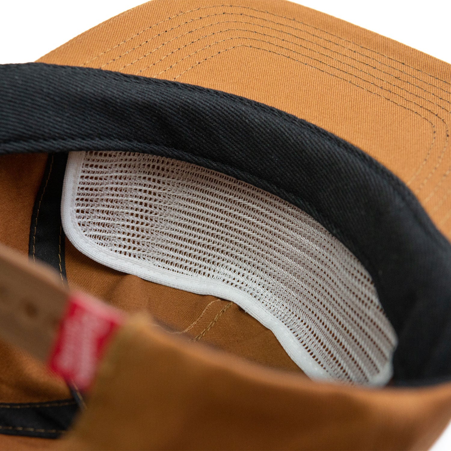 ‘Checker Moto’ Unstructured 5 panel Hat - Camel - Buscadero Motorcycles