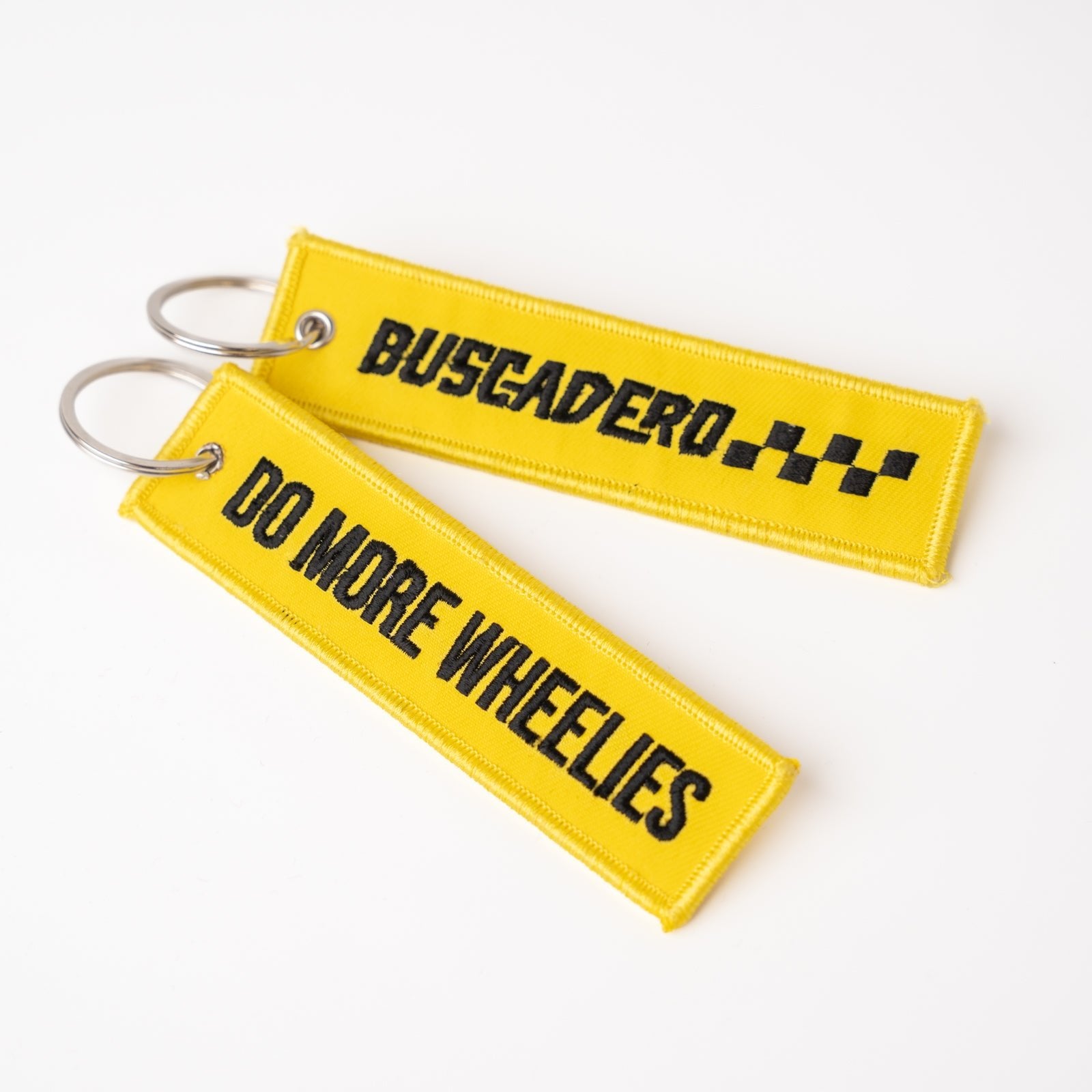 'Do More Wheelies' Keychain - Buscadero Motorcycles