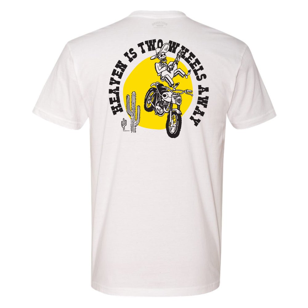 'Heaven is Two Wheels' Short Sleeve T shirt - Buscadero Motorcycles