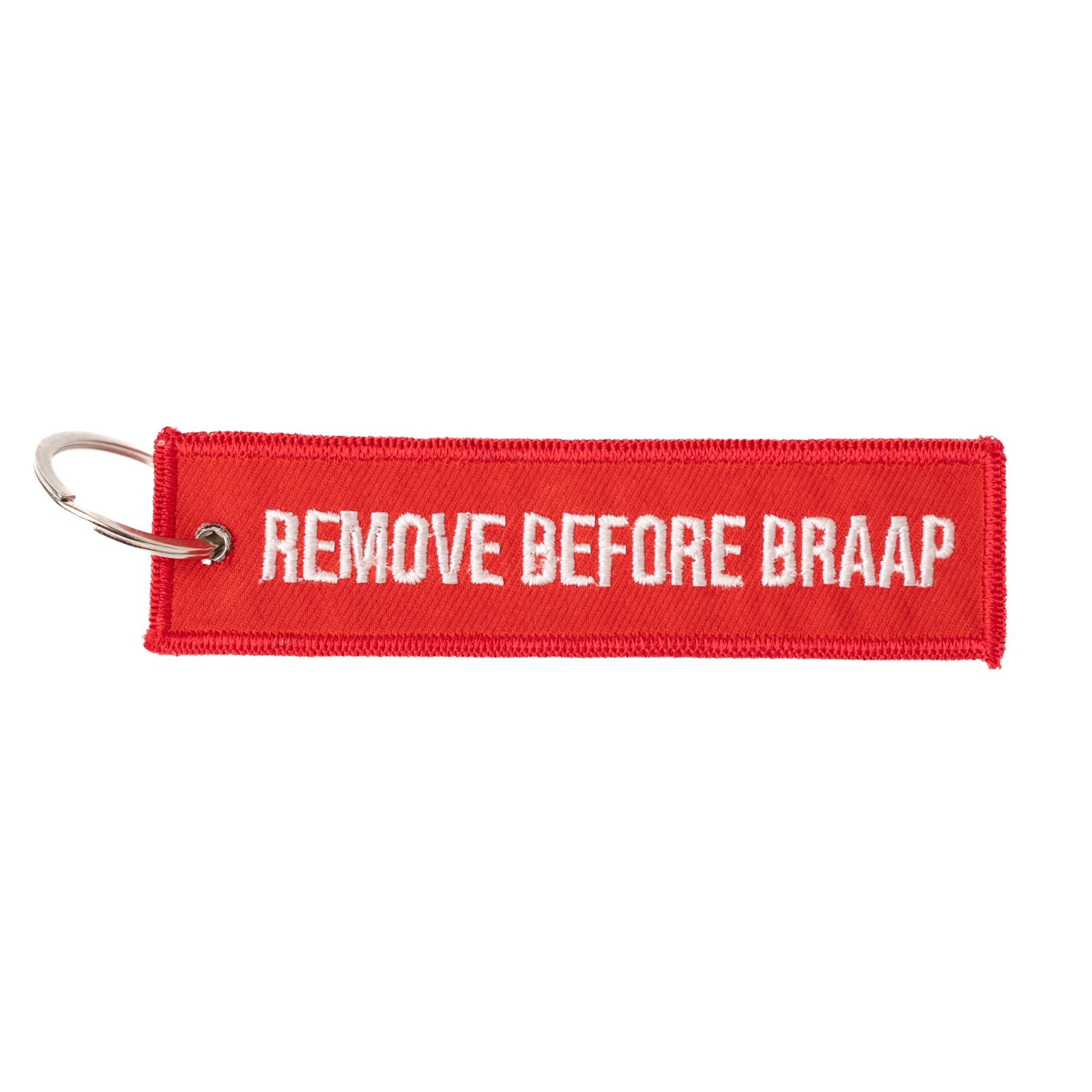 'Remove Before Braap' Keychain - Buscadero Motorcycles