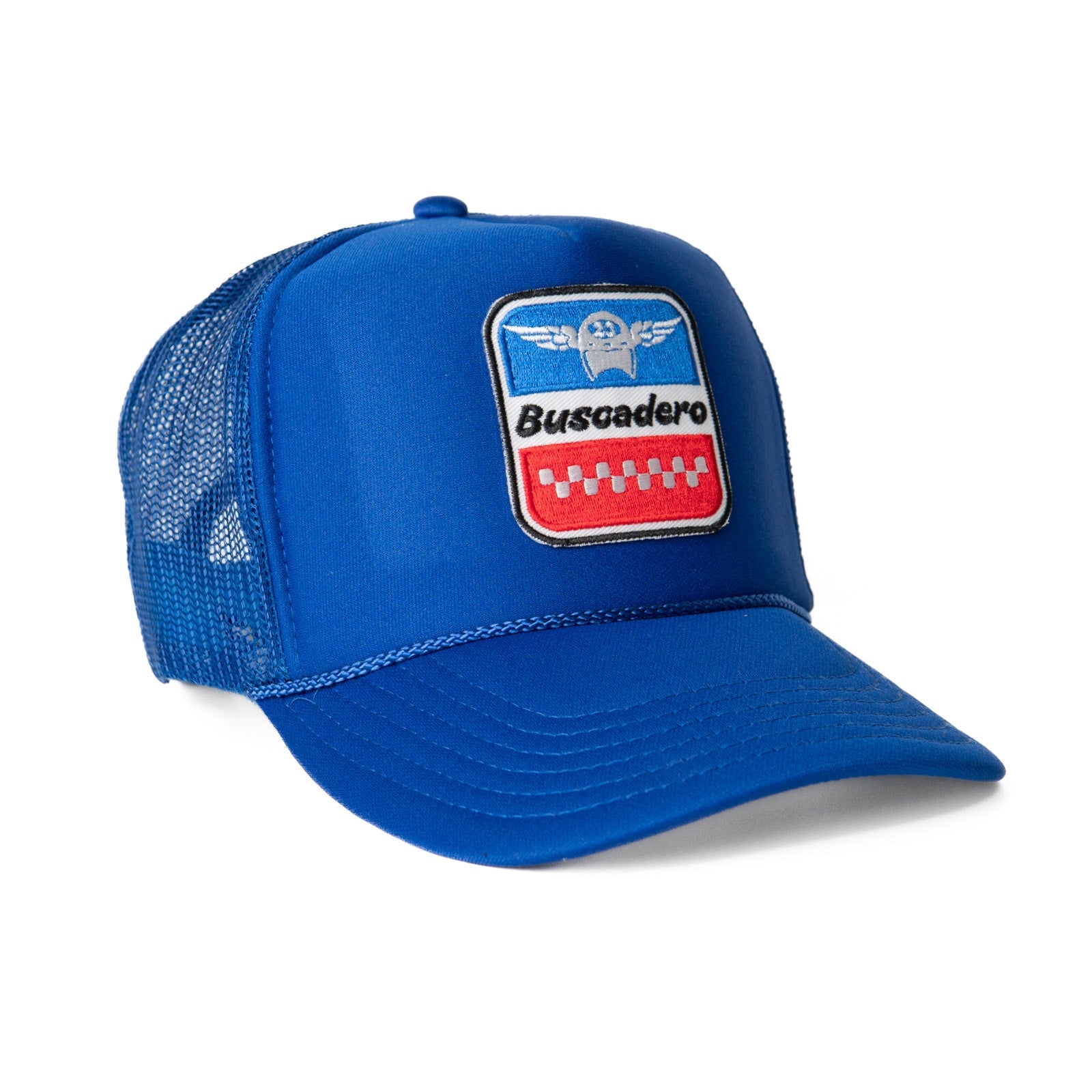 'Wings’ Foam Trucker Hat - Royal Blue - Buscadero Motorcycles