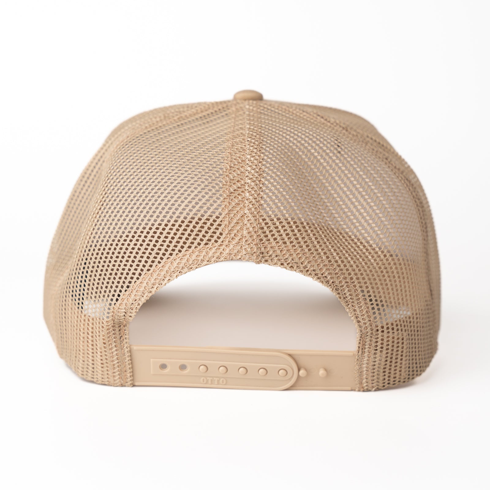 ‘Wings’ Mid Profile Mesh Back Trucker Hat - Tan - Buscadero Motorcycles