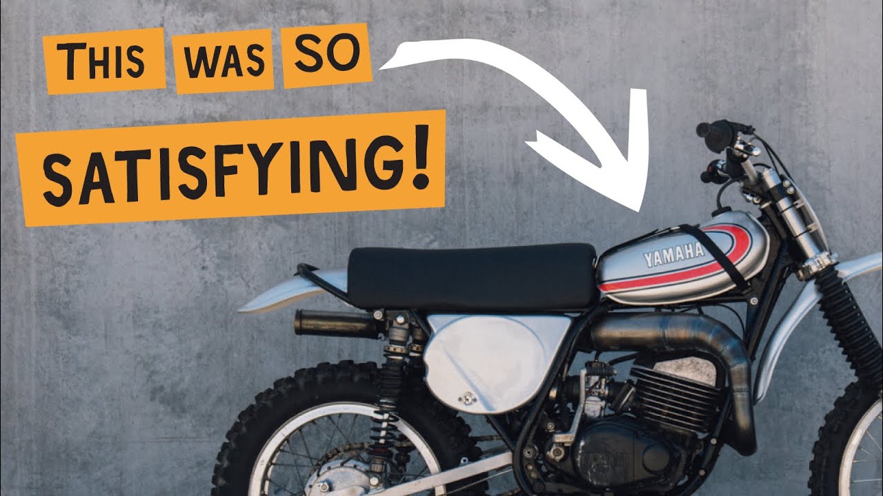 INCREDIBLE transformation - 1974 YZ360 strap tank ASMR - Buscadero Motorcycles