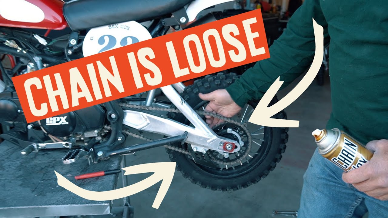 Tightening the chain on your 110cc pit bike - Buscadero Motorcycles