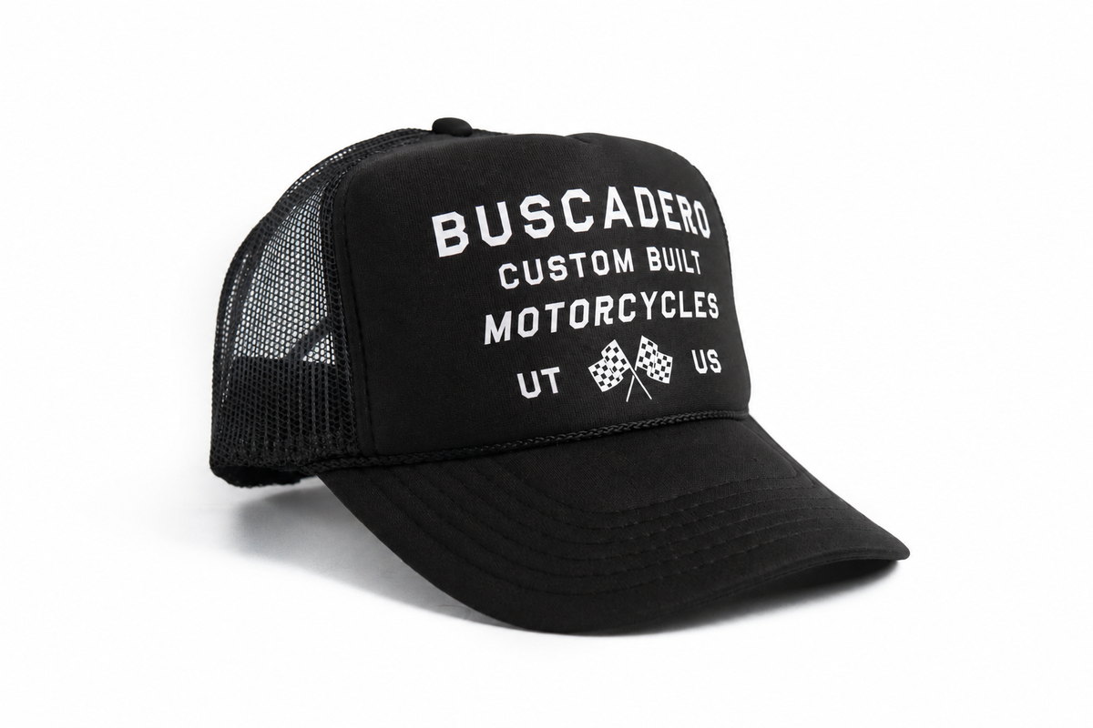 ‘Flags’ Foam Trucker Hat - Black