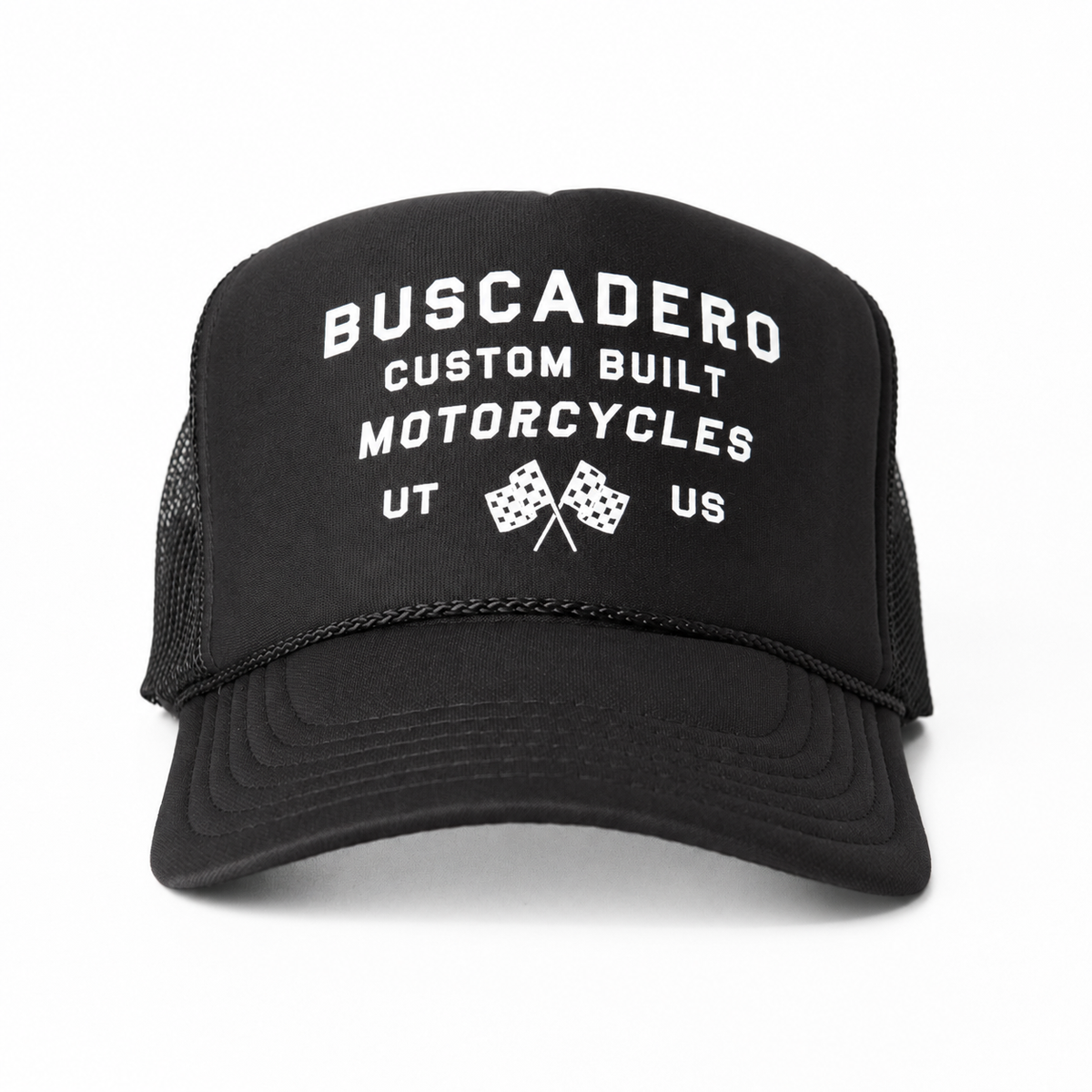 ‘Flags’ Foam Trucker Hat - Black