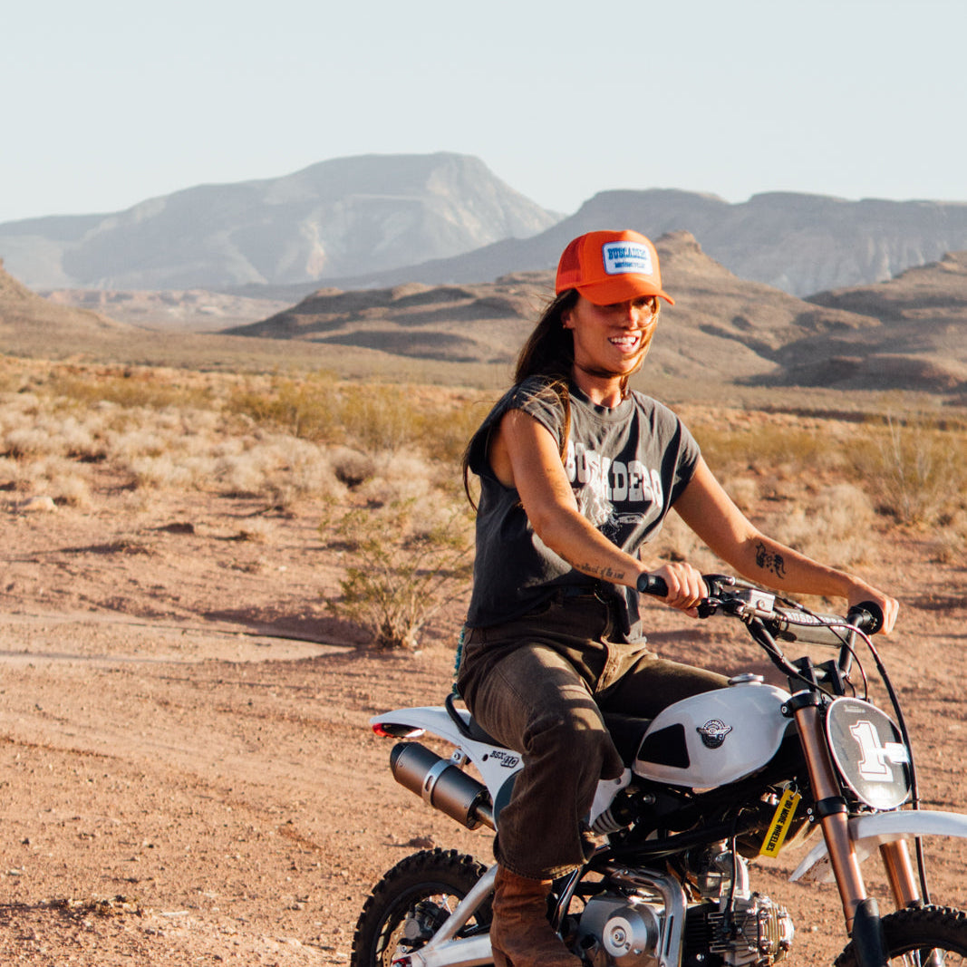 'Blue Barrel’ Foam Trucker Hat - Orange