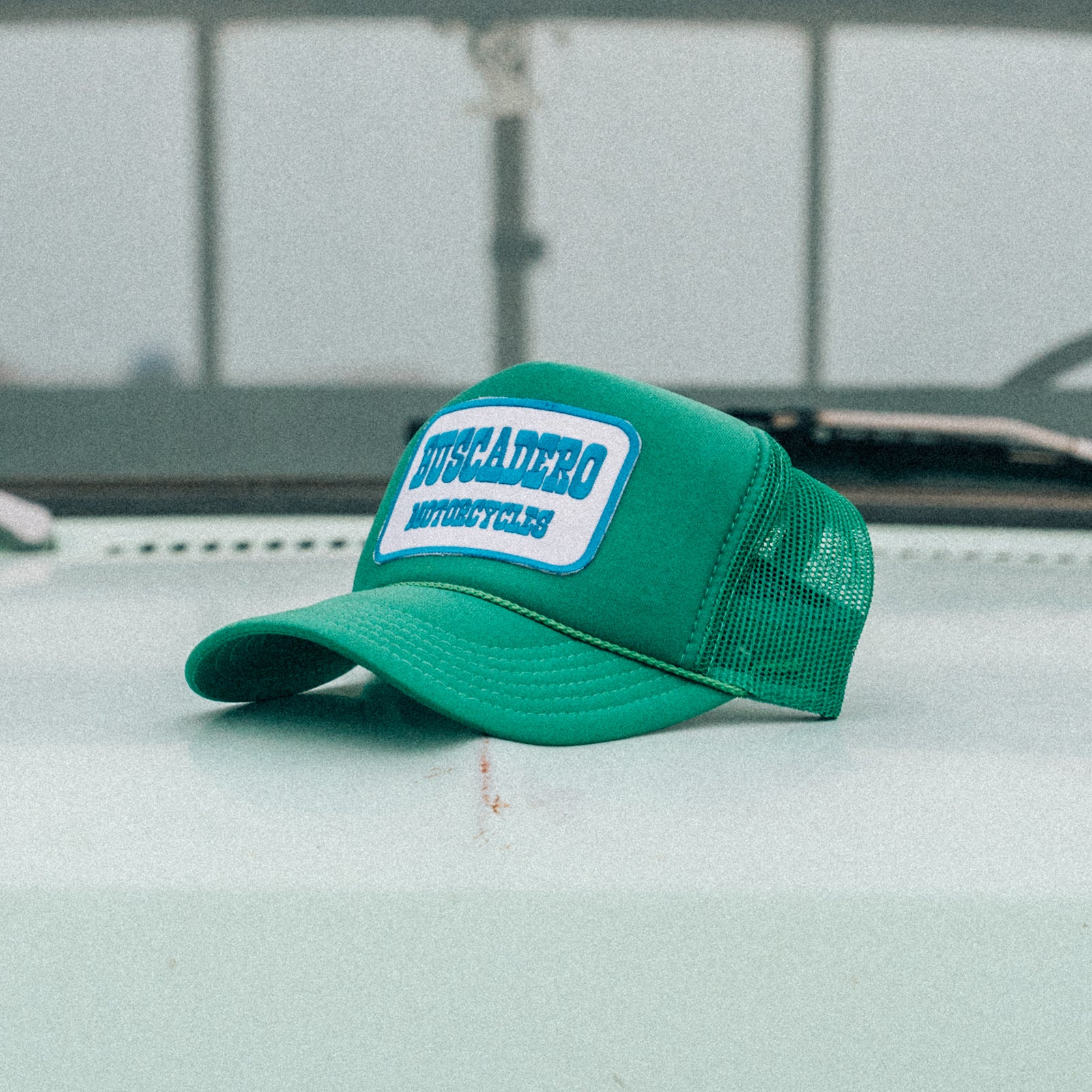 'Blue Barrel’ Foam Trucker Hat - Green