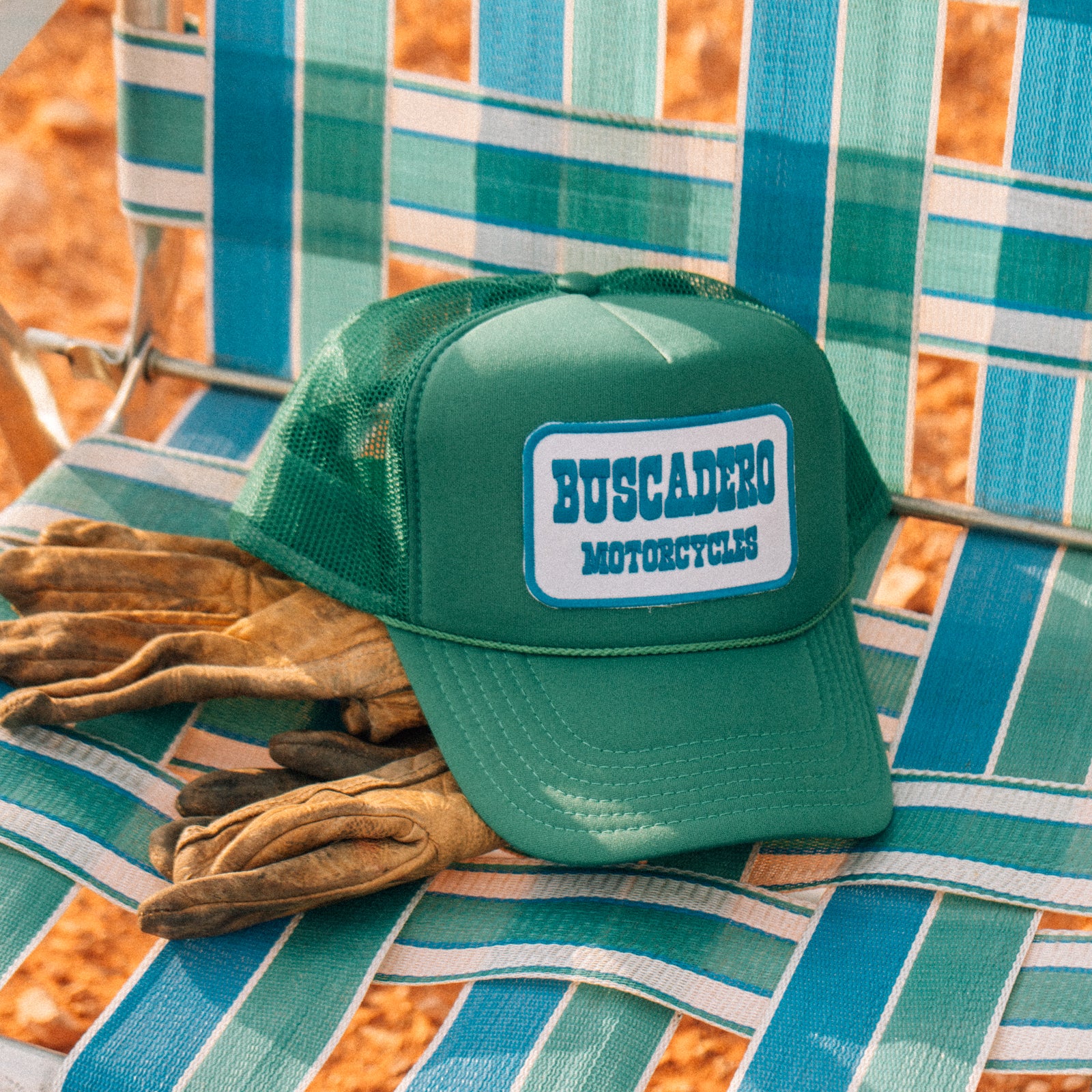 'Blue Barrel’ Foam Trucker Hat - Green