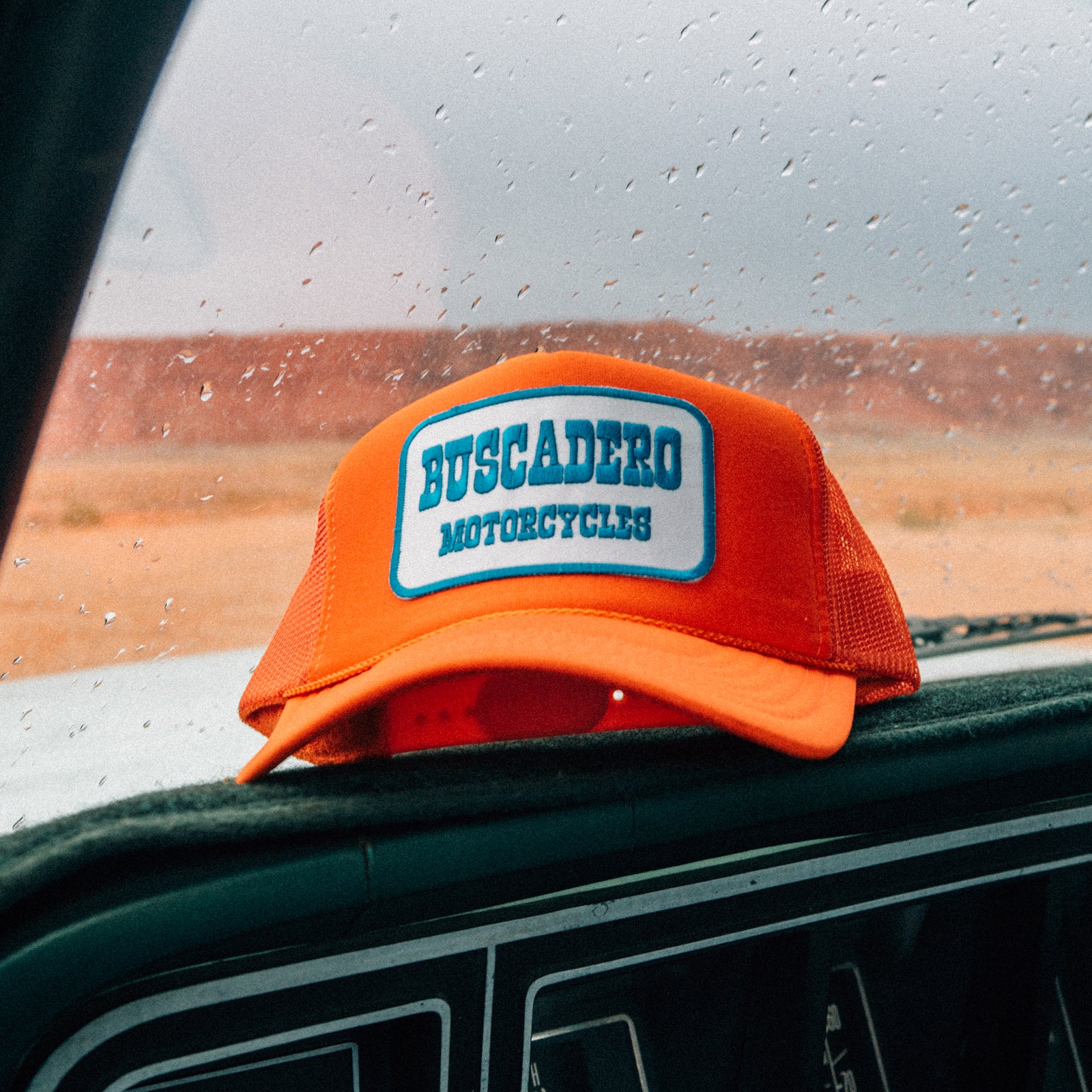'Blue Barrel’ Foam Trucker Hat - Orange