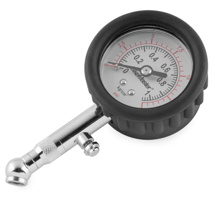 BikeMaster Dial Tire Pressure Gauge 15 PSI - Buscadero Motorcycles