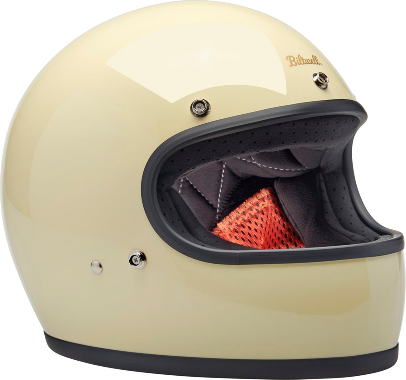 BILTWELL Gringo Helmet - Vintage White - Buscadero Motorcycles