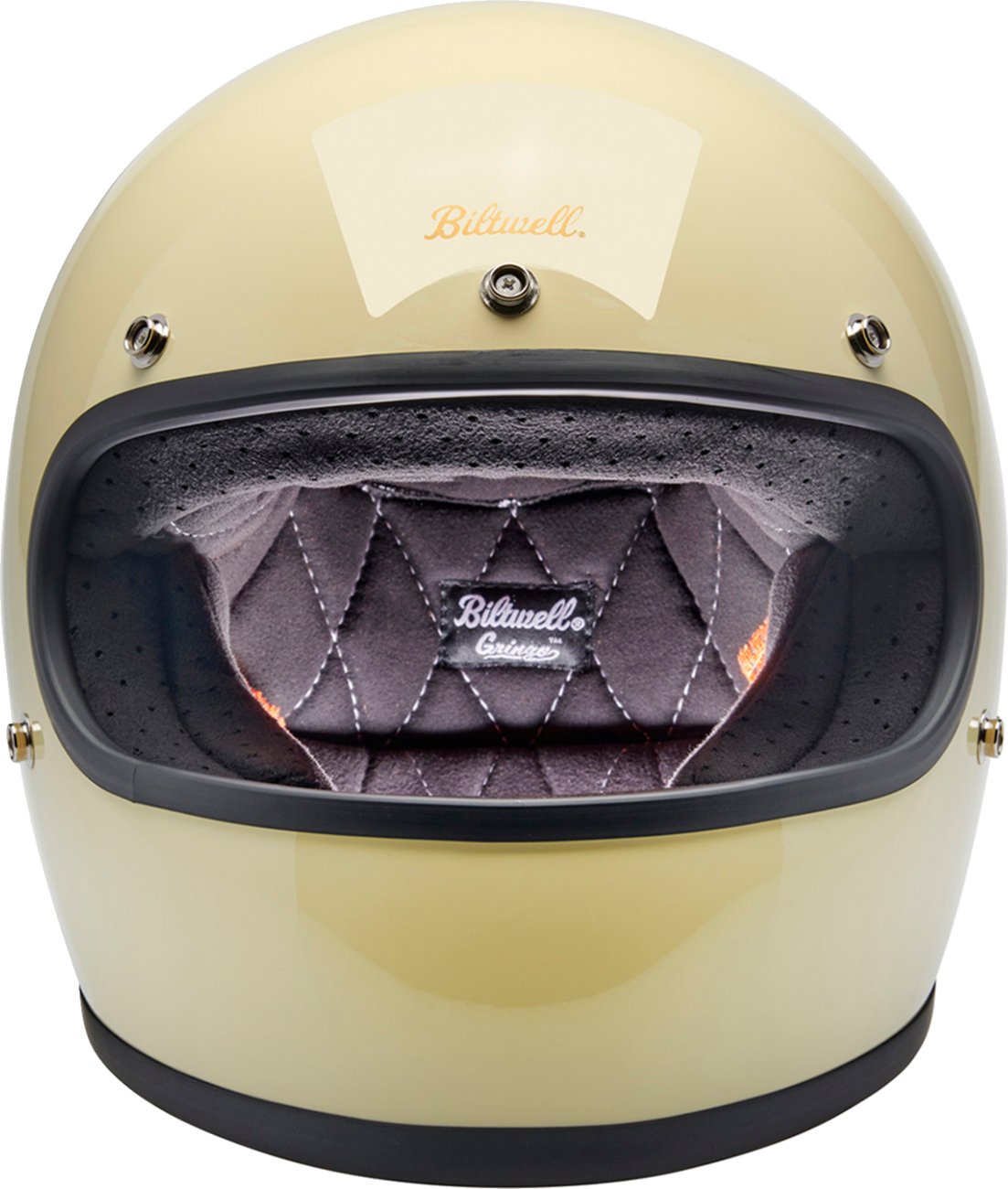 BILTWELL Gringo Helmet - Vintage White - Buscadero Motorcycles