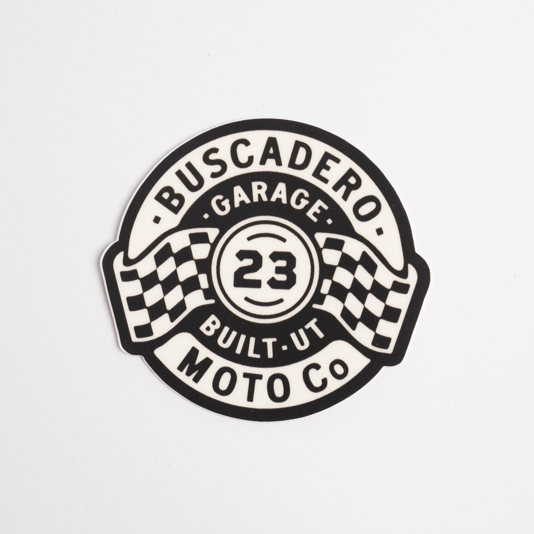 "Garage Built" decal - Buscadero Motorcycles