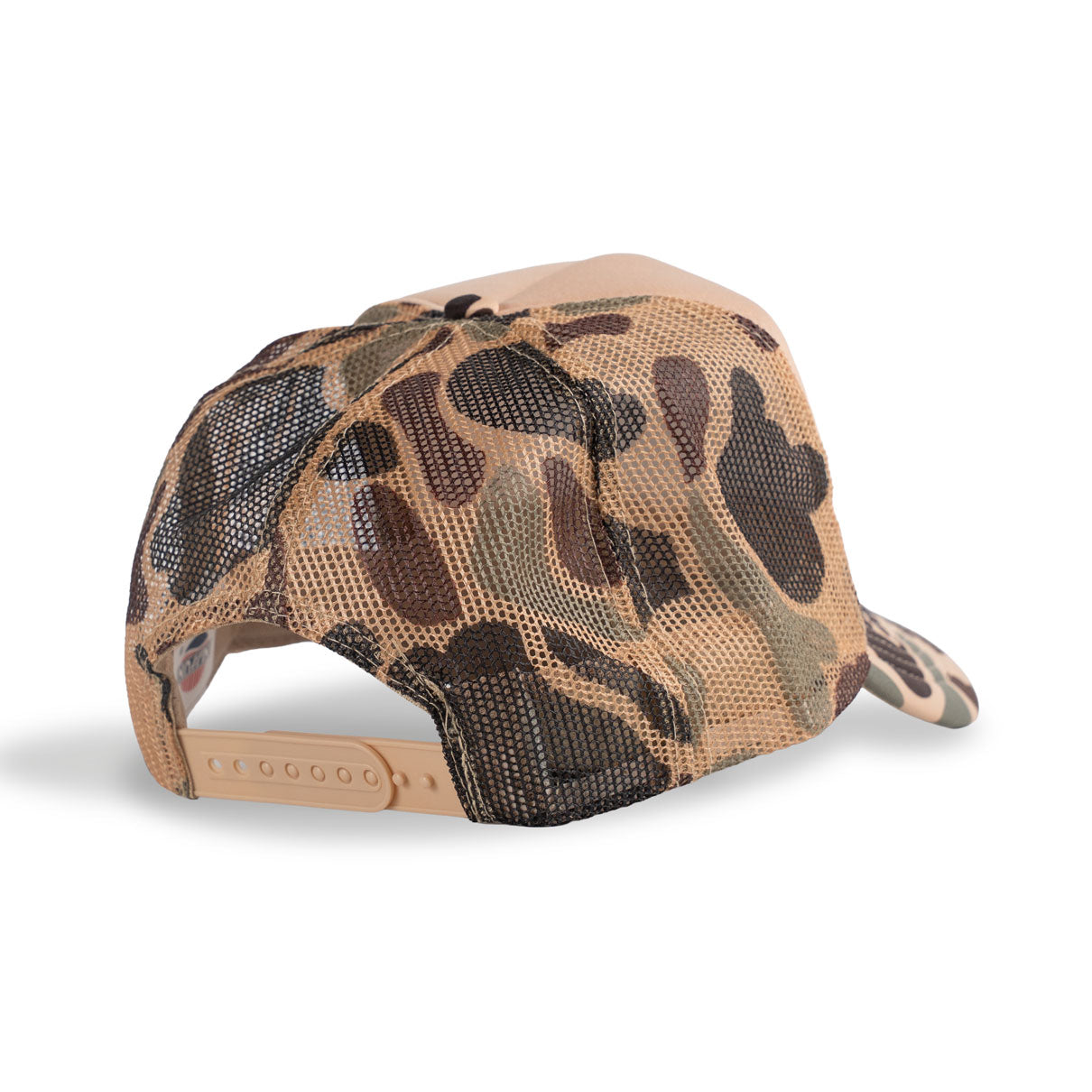 'Blue Barrel’ Foam Trucker Hat - Camo