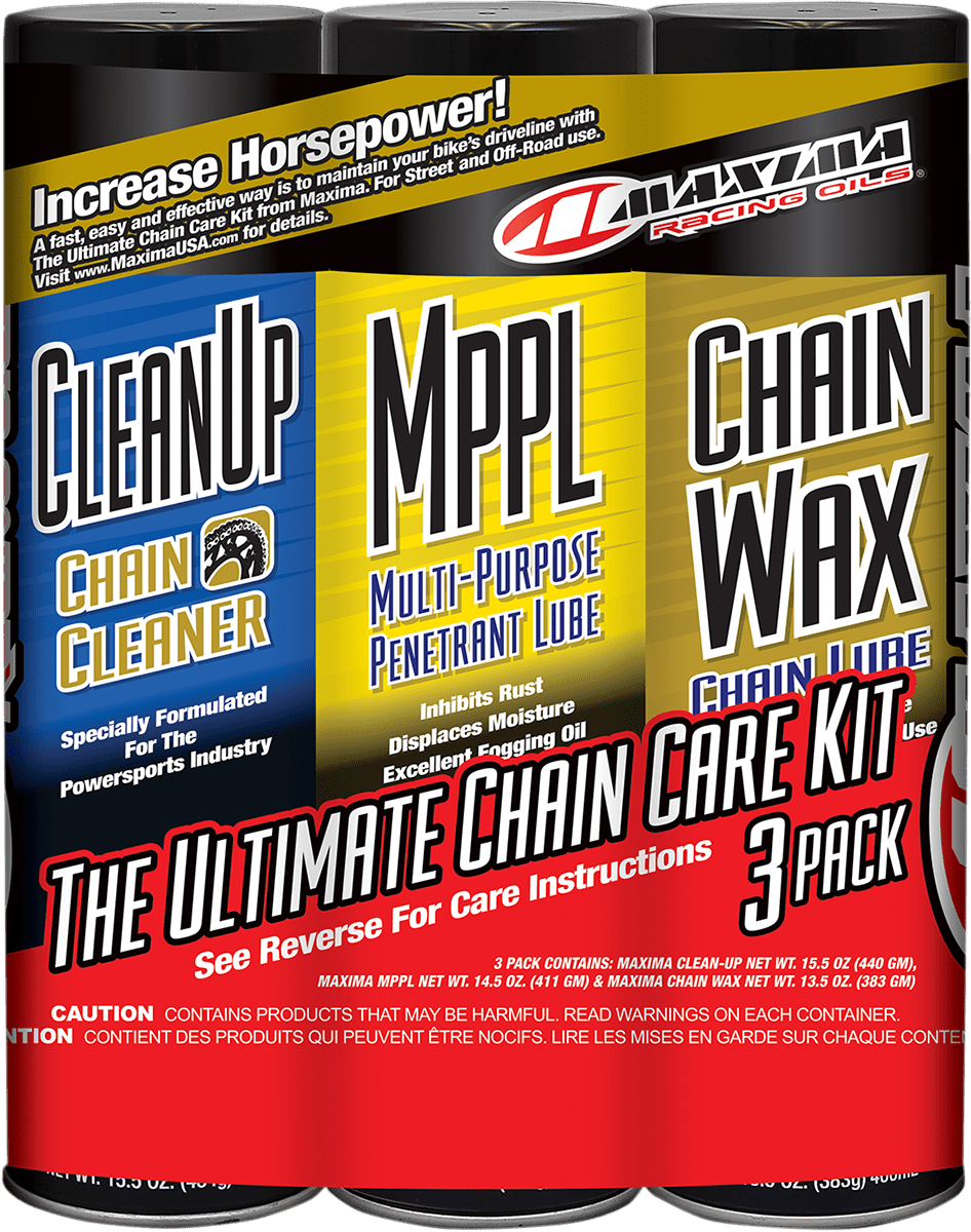 MAXIMA RACING OIL Chain Wax/Care Kit - Aerosol - Buscadero Motorcycles