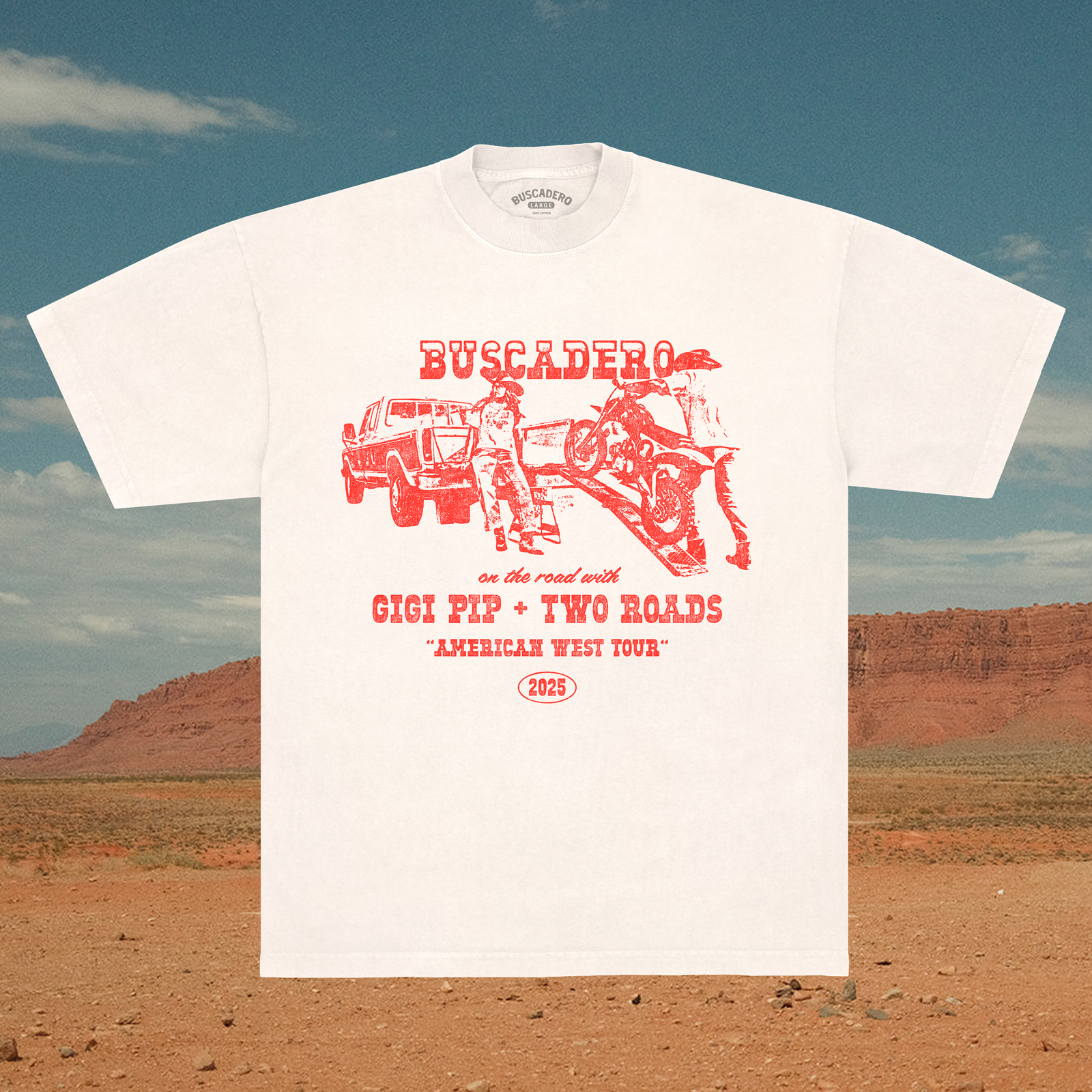 'American Tour' Collab Tee - Ivory