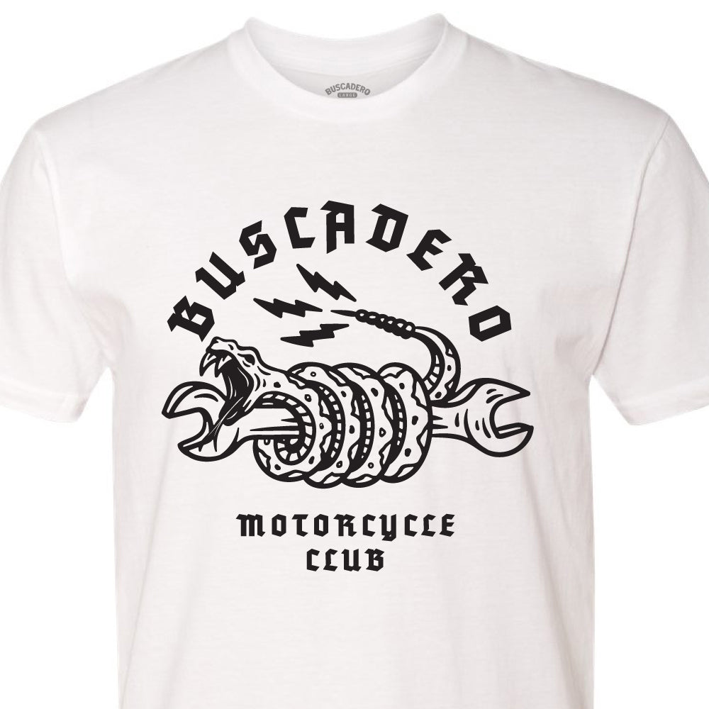 'Wrench Rattler' Short Sleeve T shirt - Buscadero Motorcycles