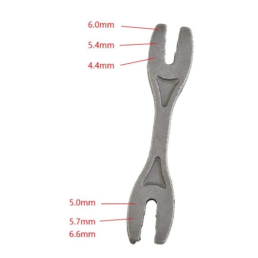 6 in 1 Spoke Wrench - Buscadero Motorcycles
