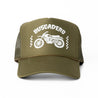 ‘74 Moto’ Foam Trucker Hat - Olive Drab - Buscadero Motorcycles
