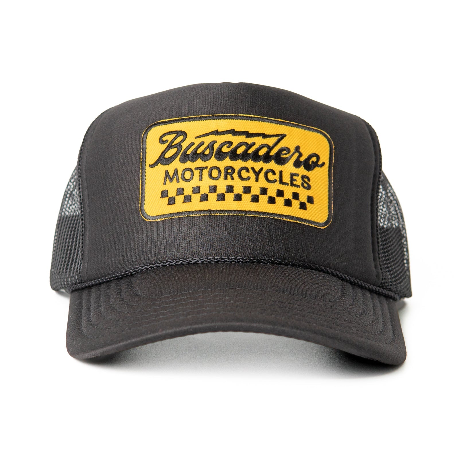 'Banner’ Foam Trucker Hat - Black - Buscadero Motorcycles