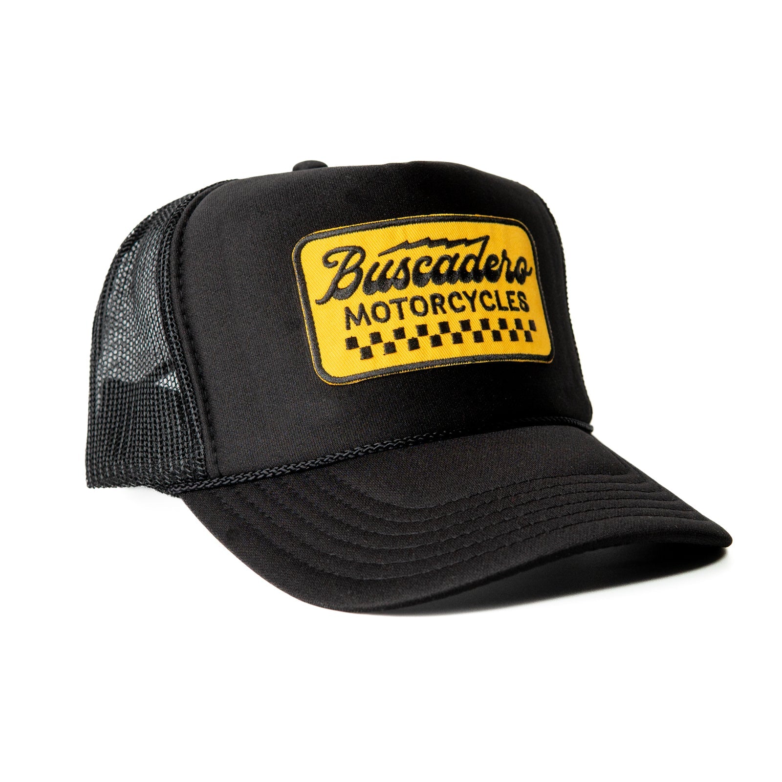 'Banner’ Foam Trucker Hat - Black - Buscadero Motorcycles