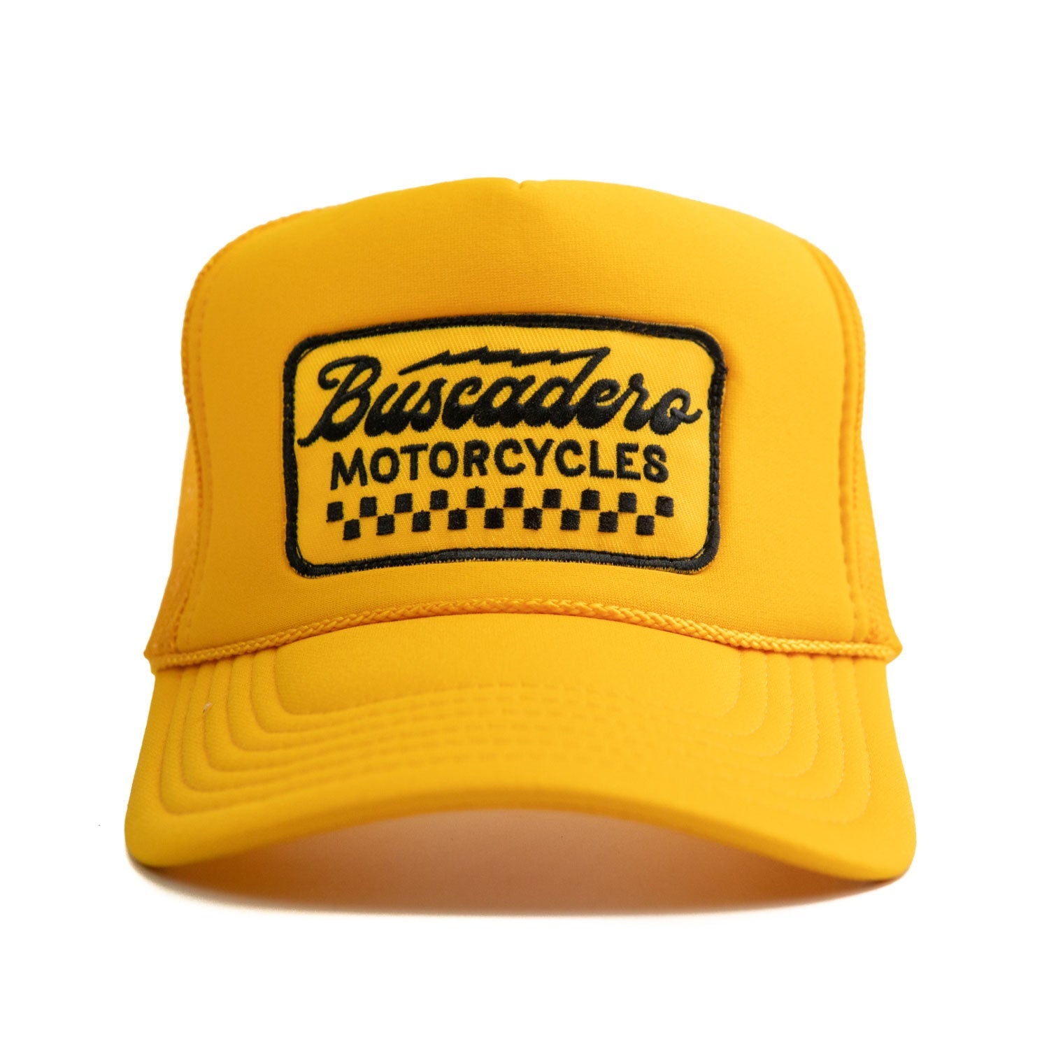 'Banner’ Foam Trucker Hat - Gold - Buscadero Motorcycles