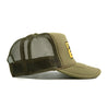'Banner’ Foam Trucker Hat - Olive Drab - Buscadero Motorcycles